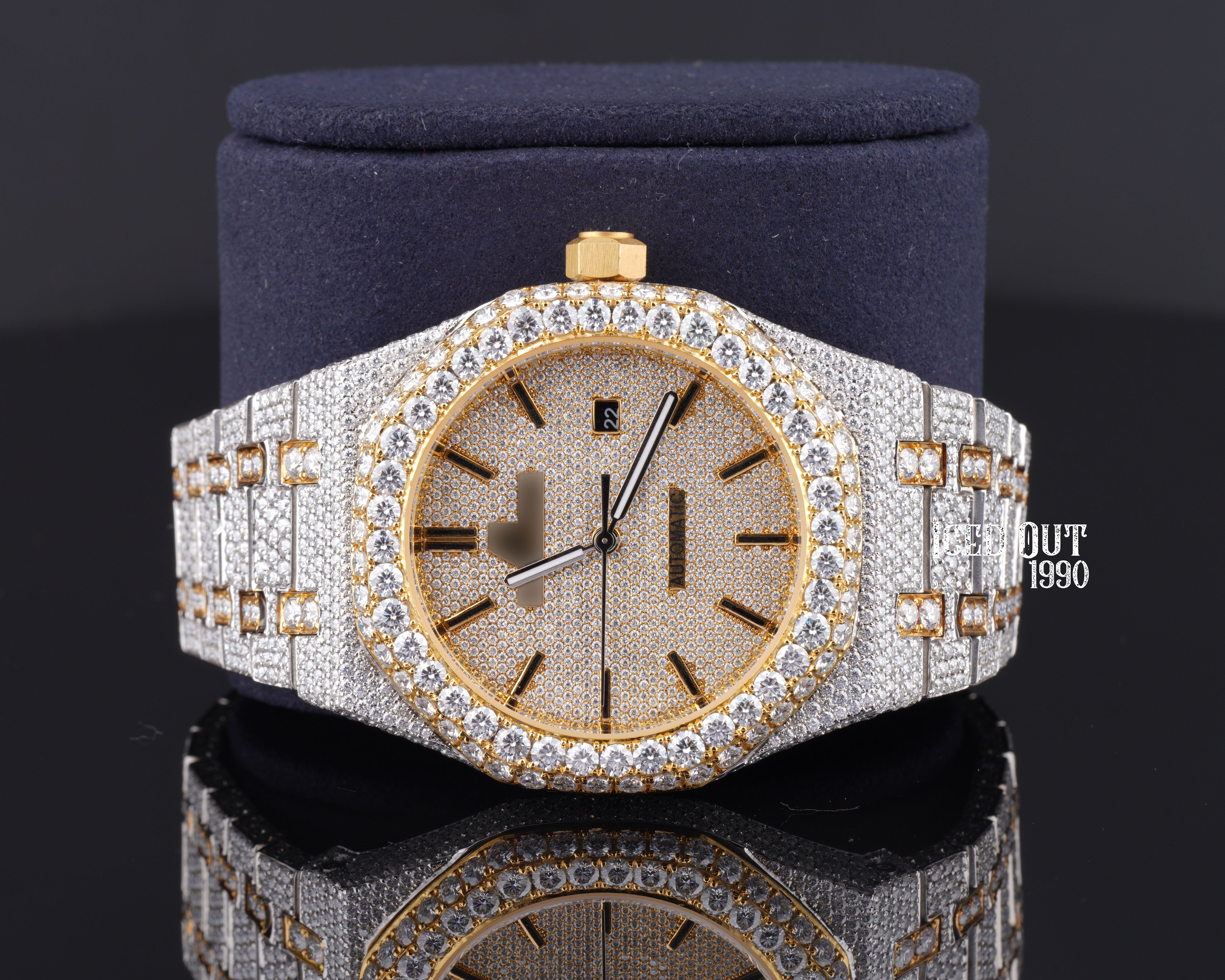 Automatic Moissanite Iced Out Luxuries Hip Hop Watch