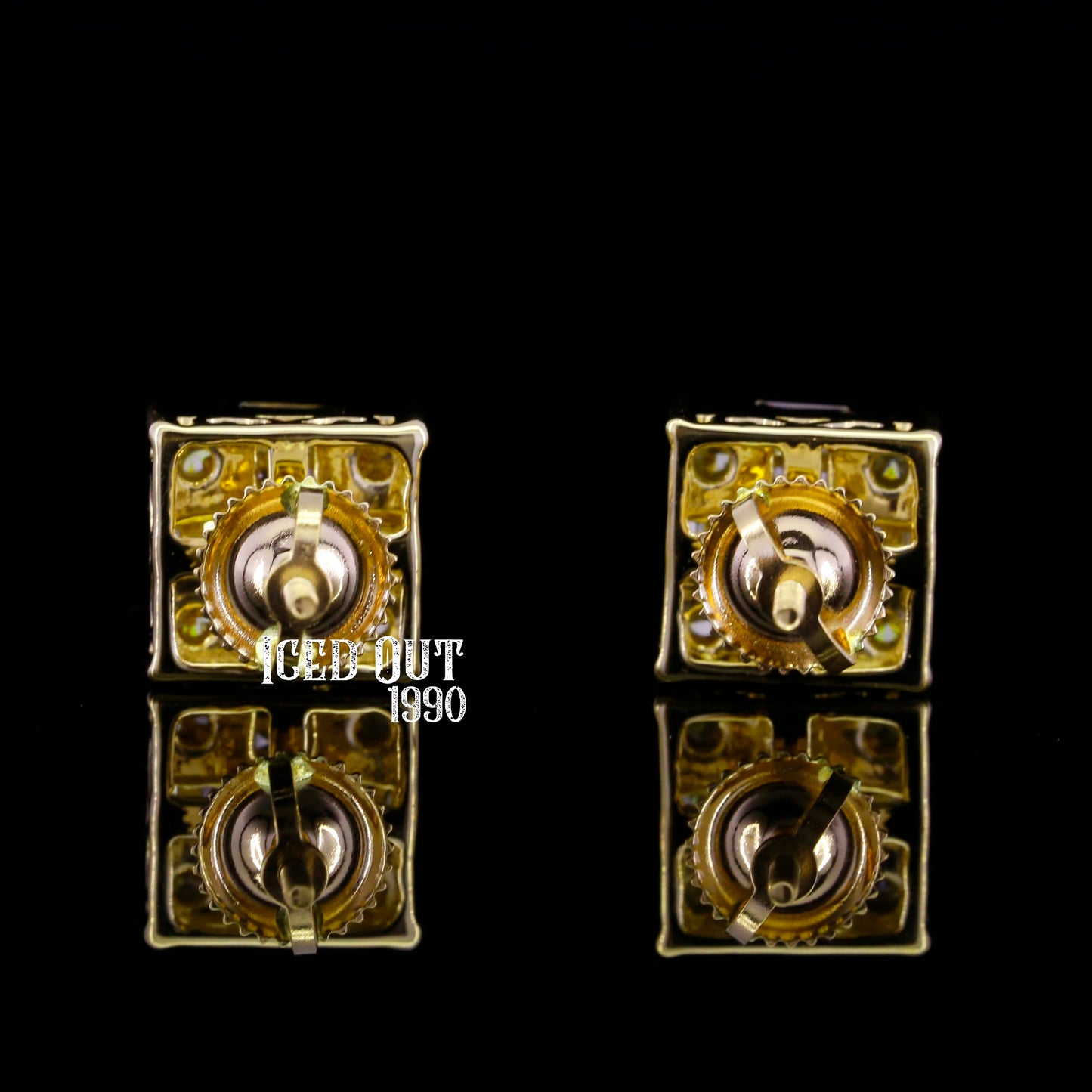 Moissanite Square Design Stud Earrings
