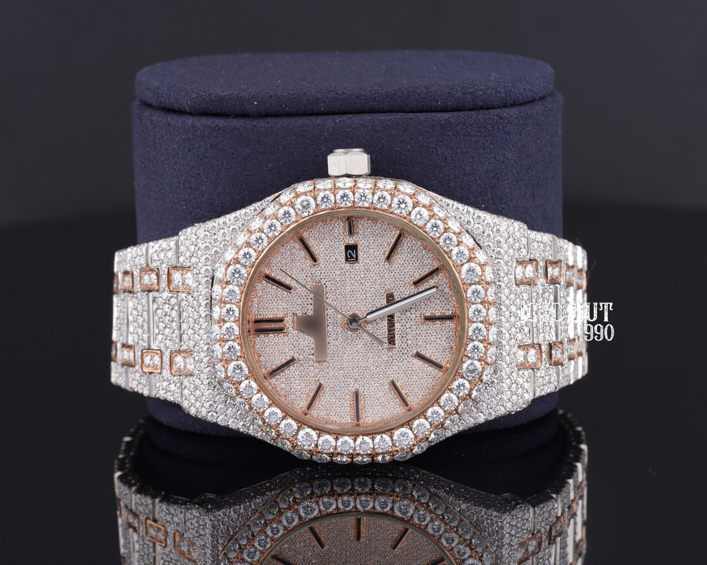 Luxuries Moissanite Diamond Hip Hop Iced Out Watch Two Tone Watch