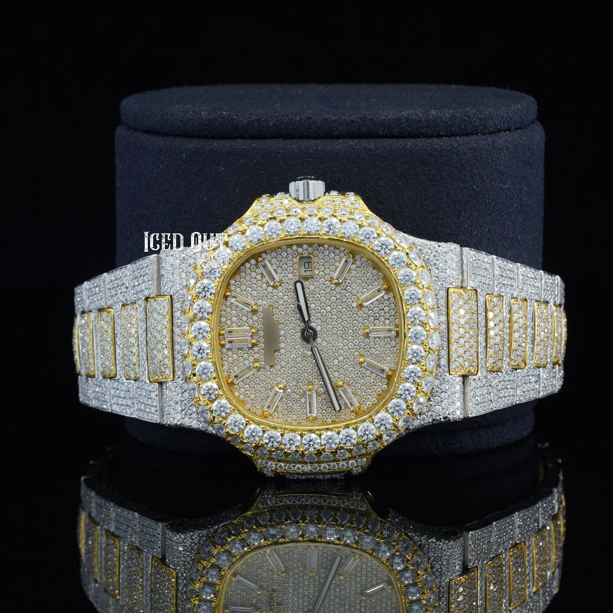 Moissanite Watch Stainless Steel Hip Hop Iced Out Watch