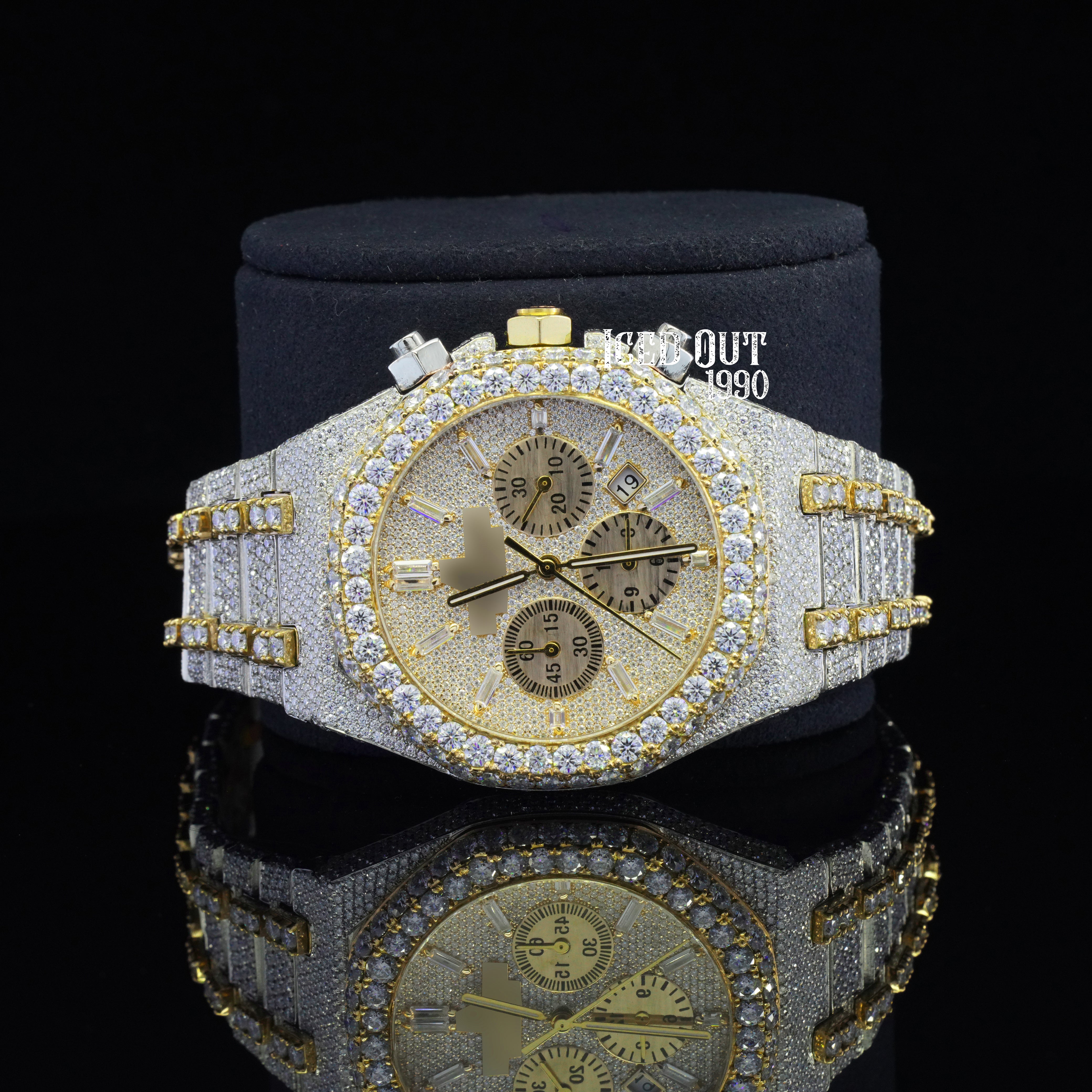 Automatic Moissanite Watch Hip Hop Iced Out Chronological Watch