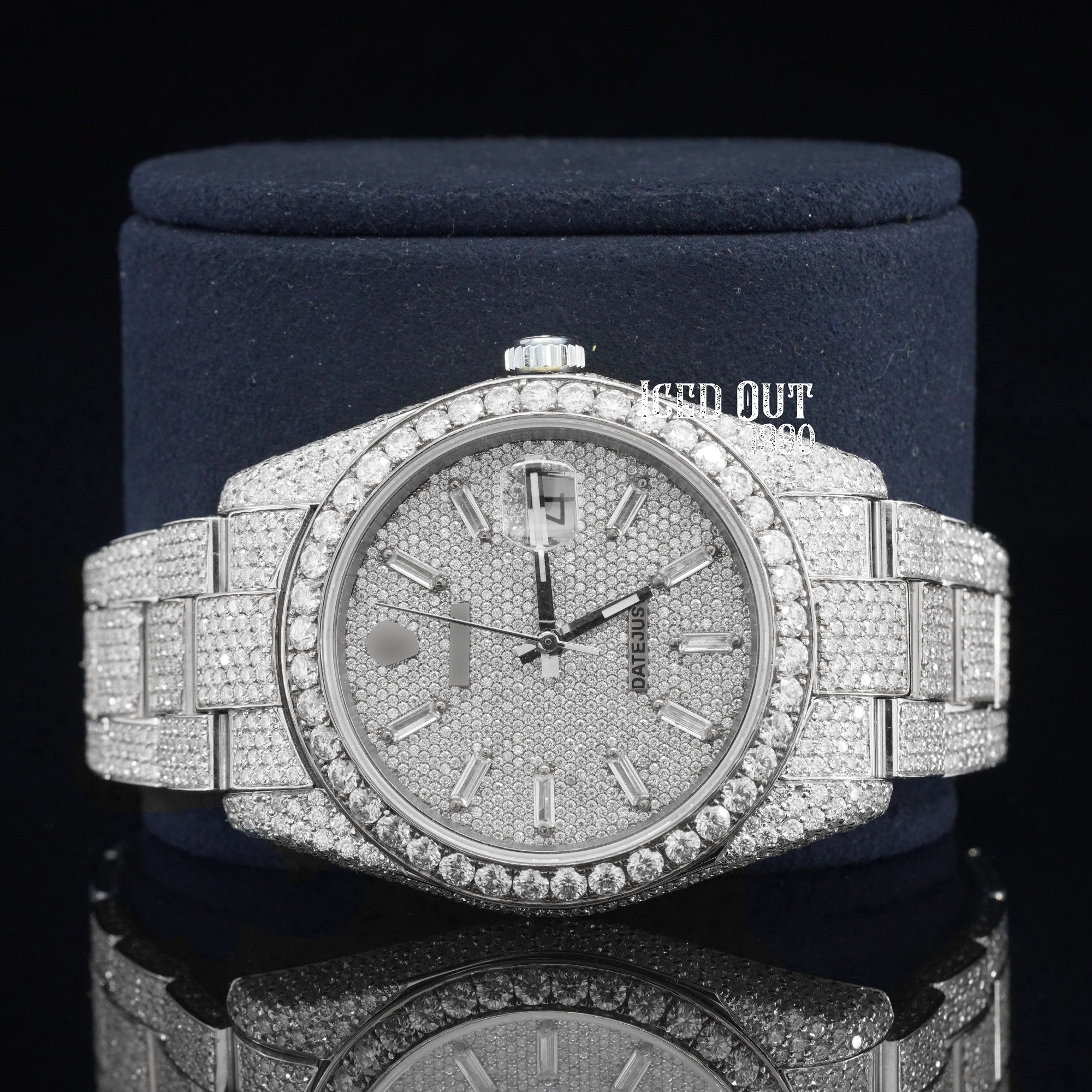 Moissanite Iced Out Watch Hip Hop Automatic Bust Down Watch