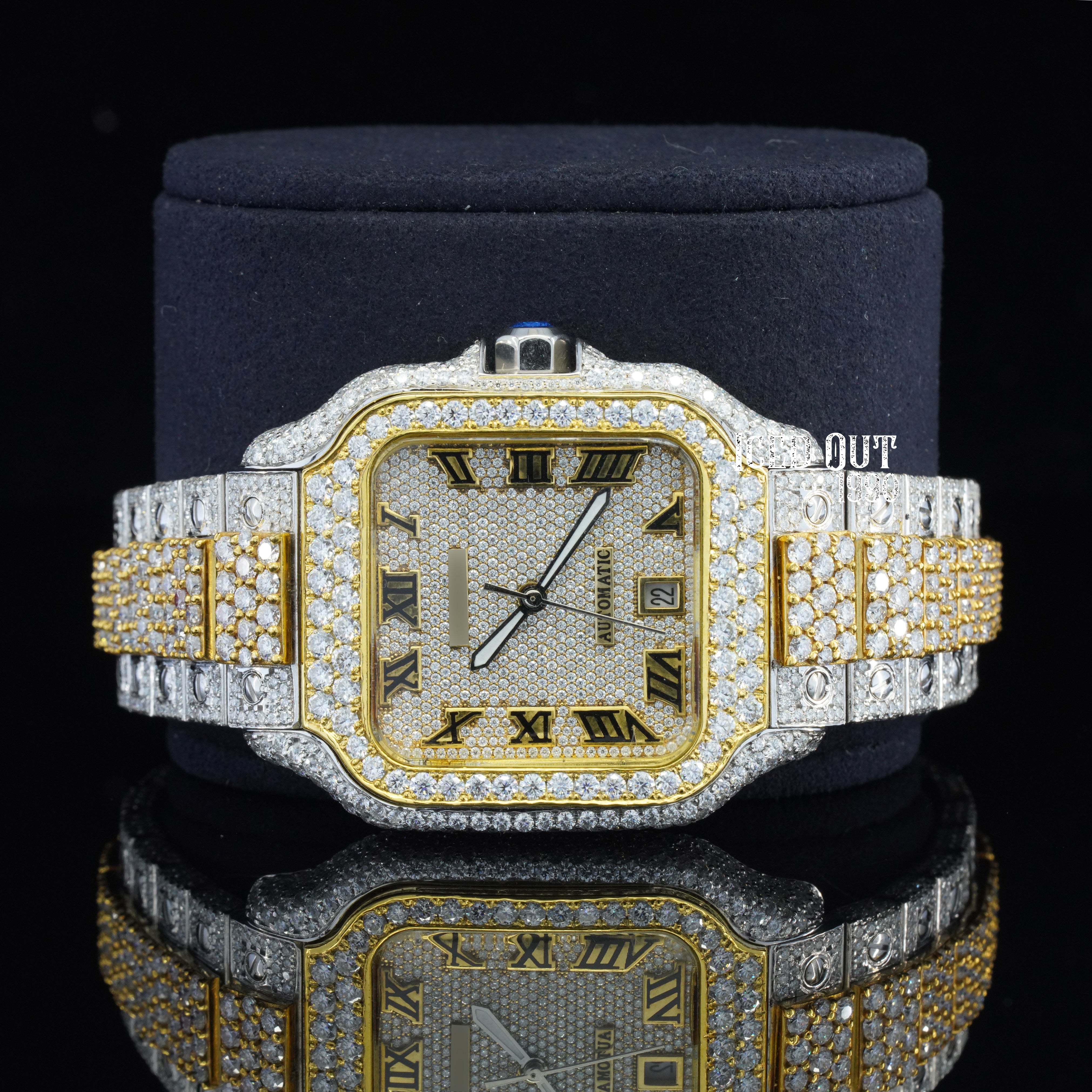 Branded Moissanite Watch For Men Sapphire Crystal Hip Hop Iced Out Watch