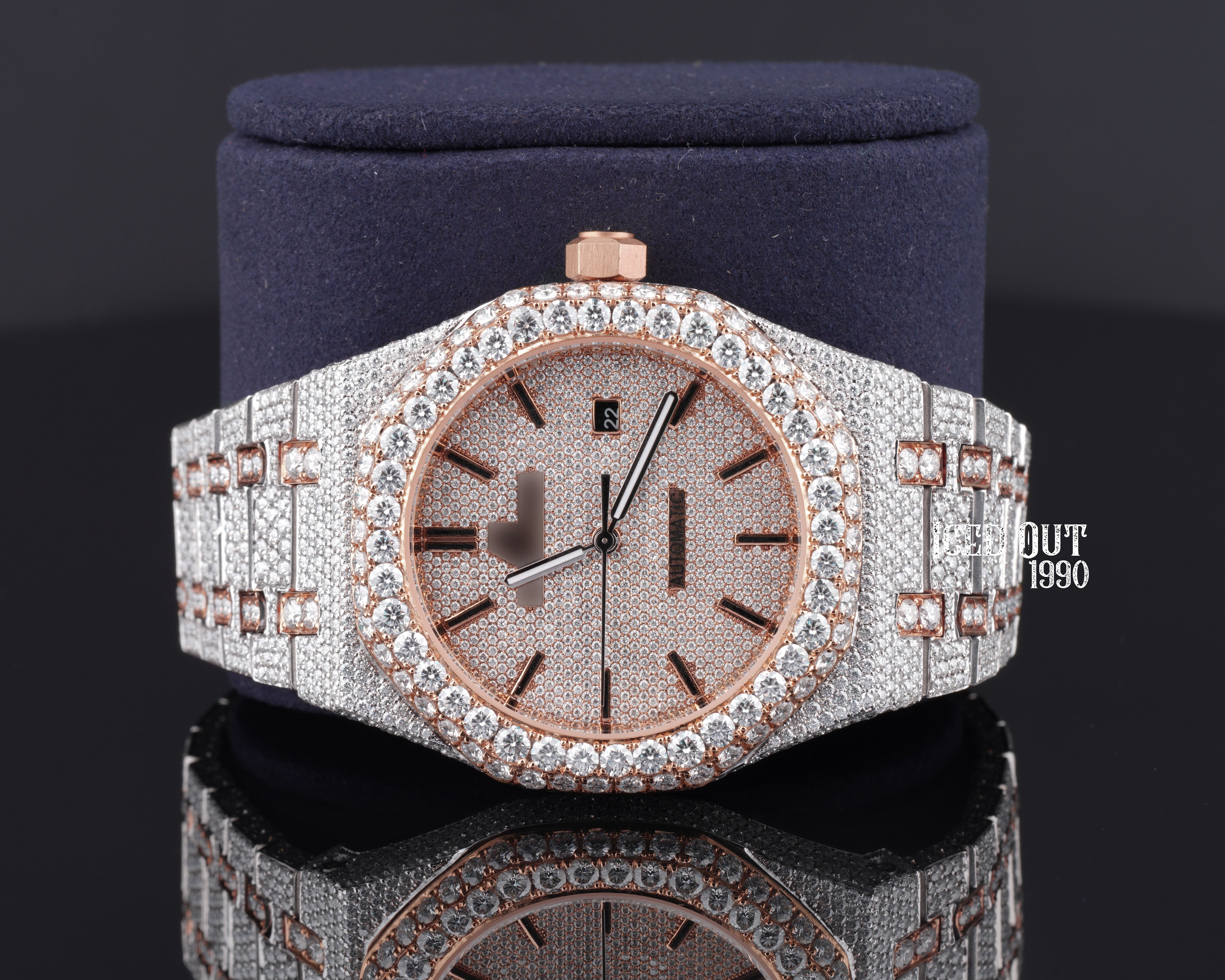 Automatic Moissanite Iced Out Luxuries Hip Hop Watch