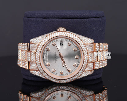 Luxuries Hip Hop Moissanite Diamond Crystal Iced Out Watch