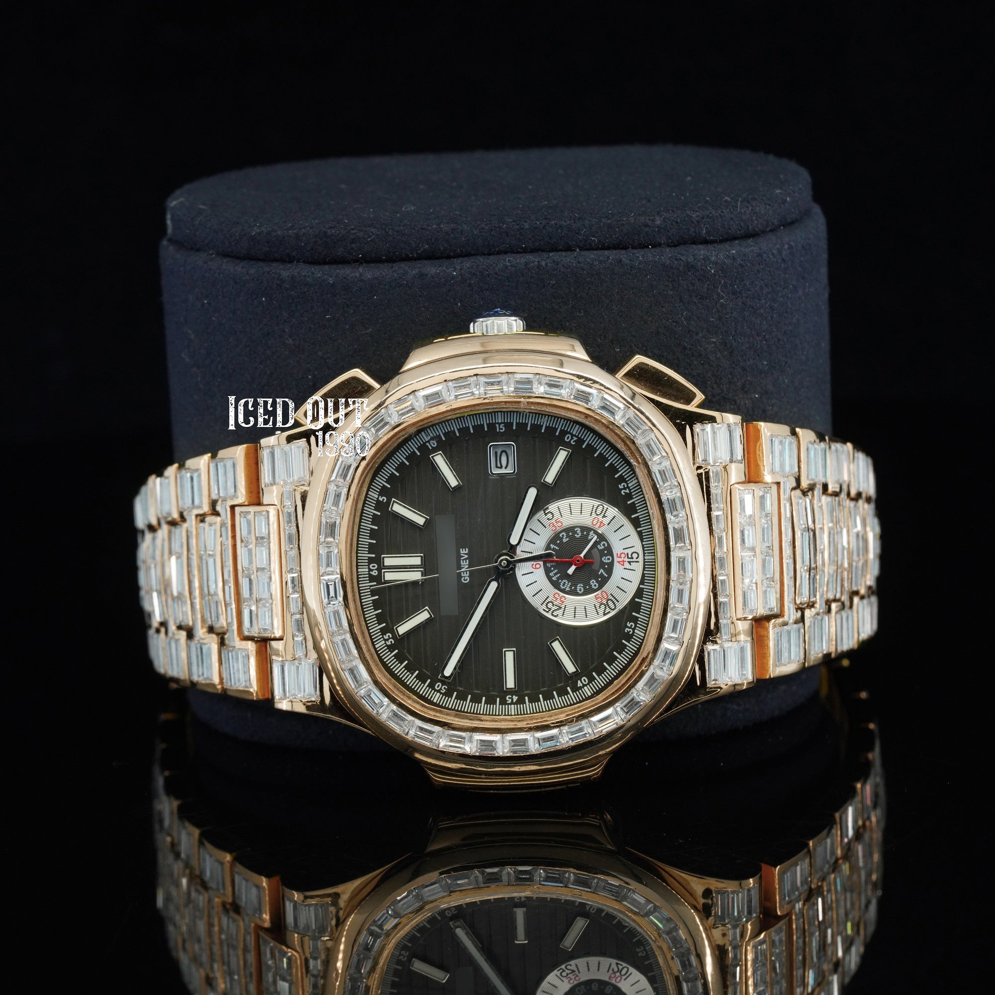 Moissanite Watch Automatic Hip Hop Iced Out Bust Down Watch For Men