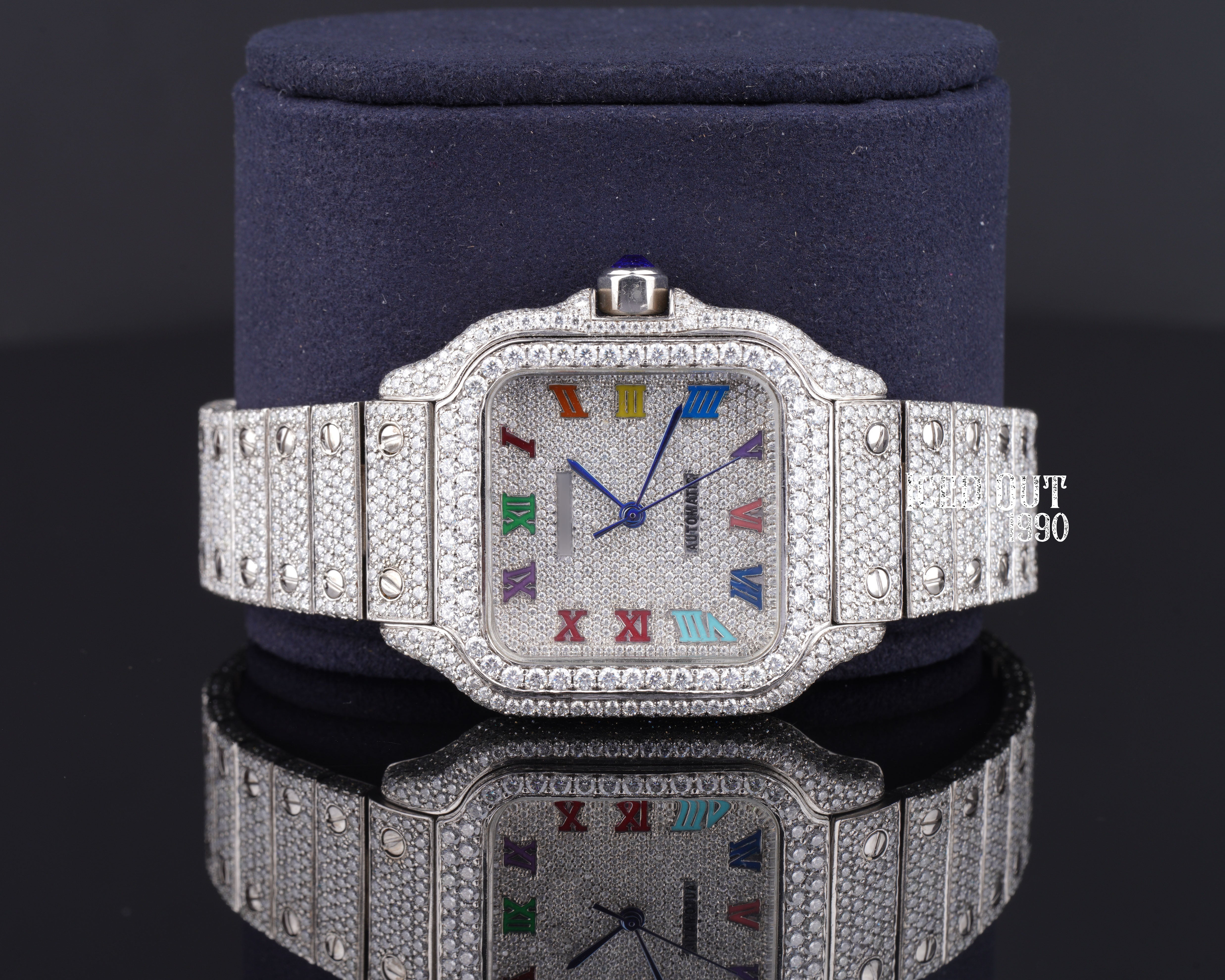 Branded Moissanite Watch For Men Diamond Bust Down Watch