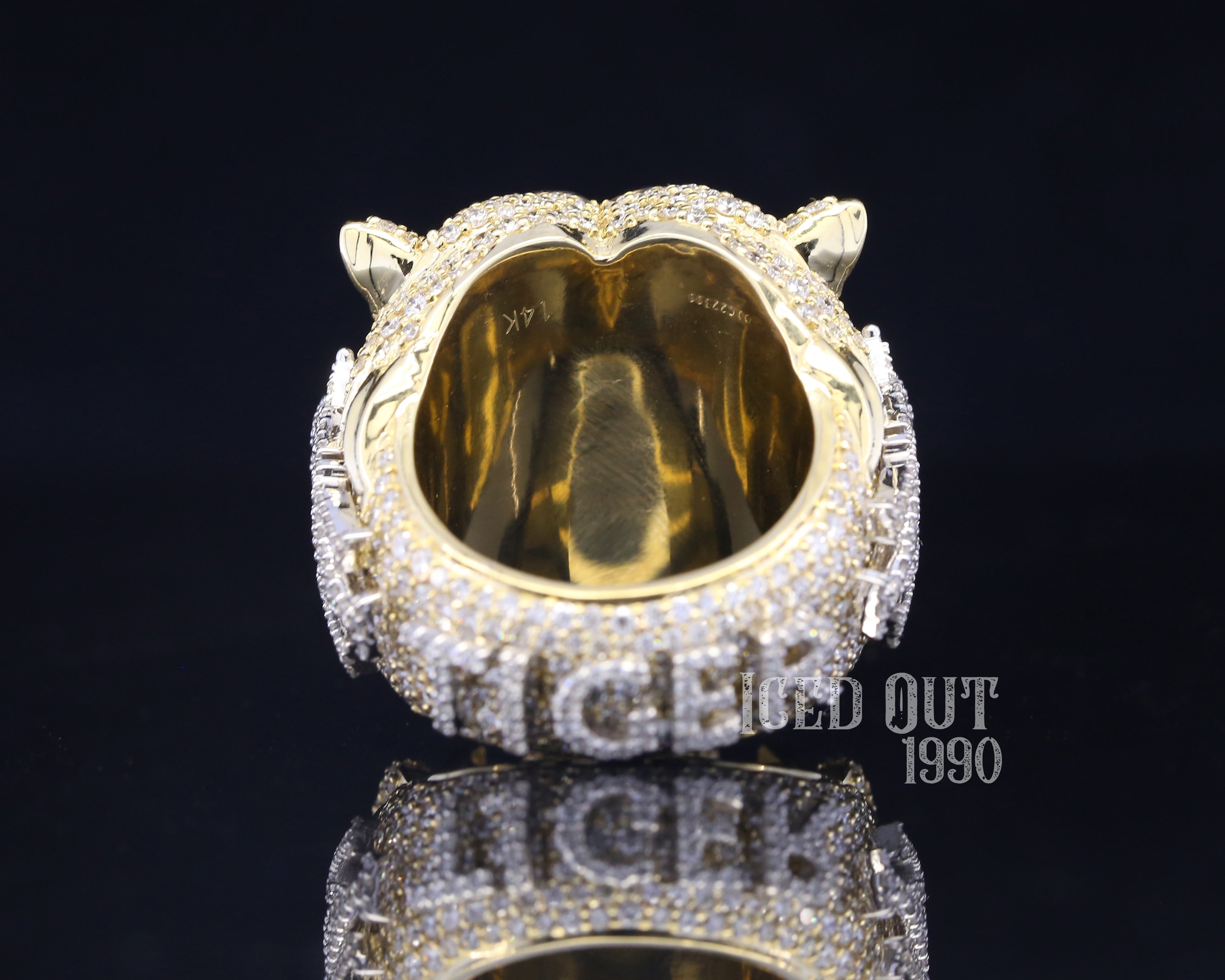 Luxuries Moissanite Ring Hip Hop Iced Out Tiger Ring