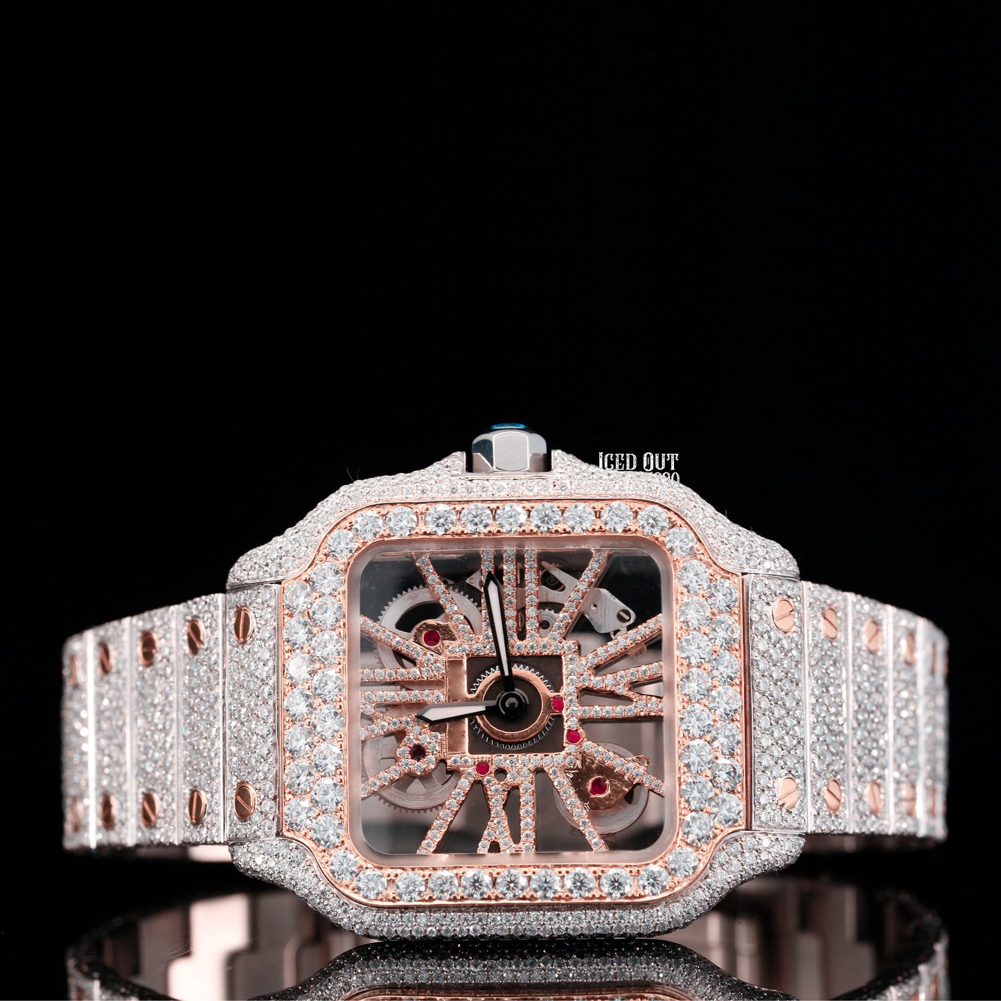 Beautiful Luxuries Moissanite Iced Out Watch Skeleton