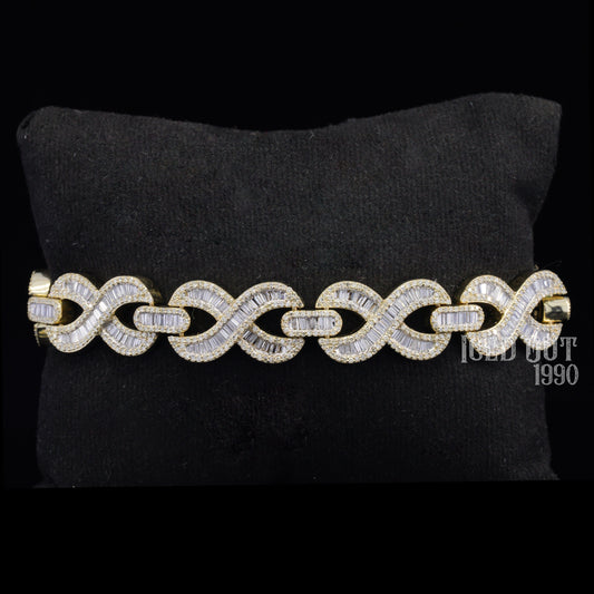 Round Cut Moissanite Fully Iced Out Hip Hop Bracelet