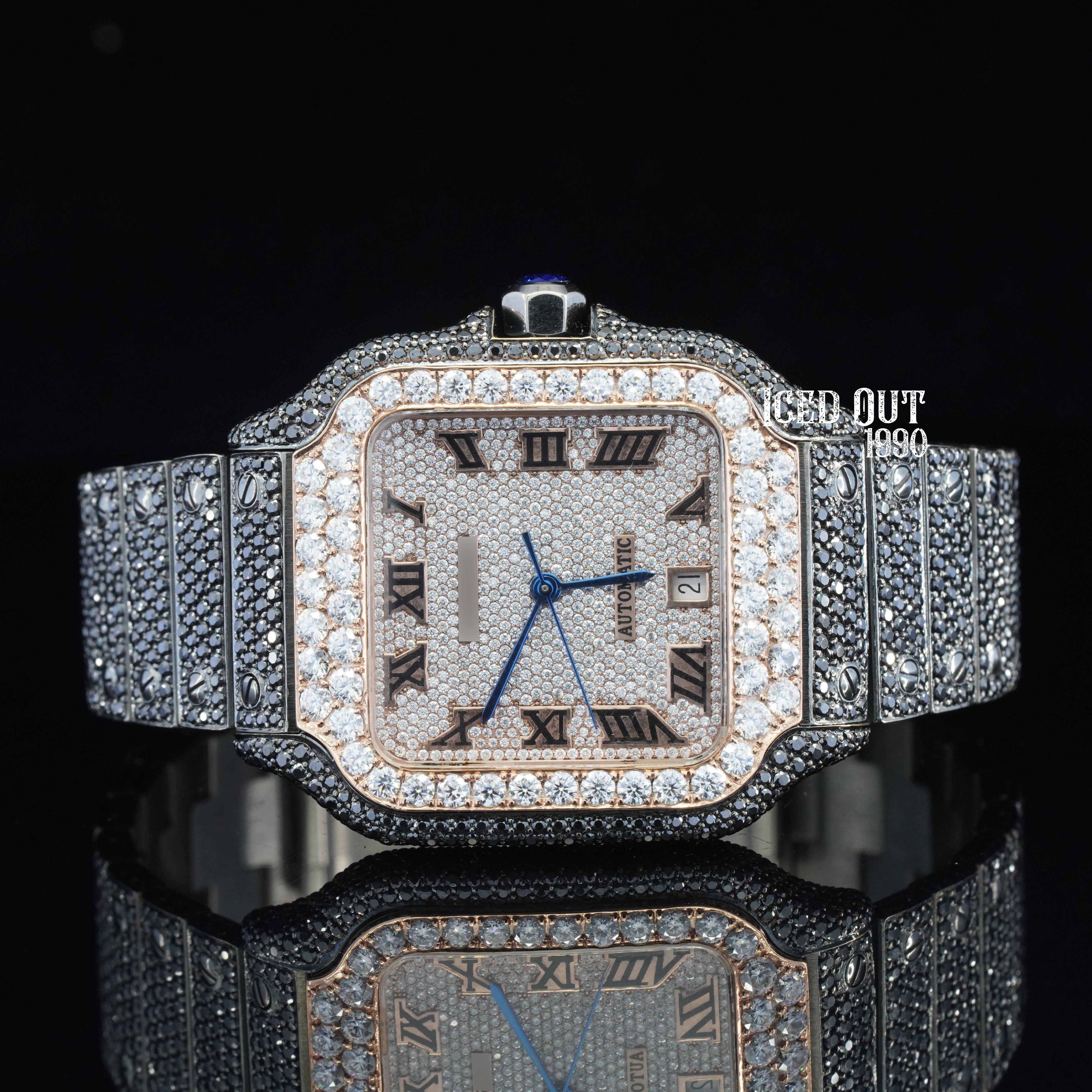 Fabulous Moissanite Diamond Fully Automatic Luxuries Iced Out Stylish Watch