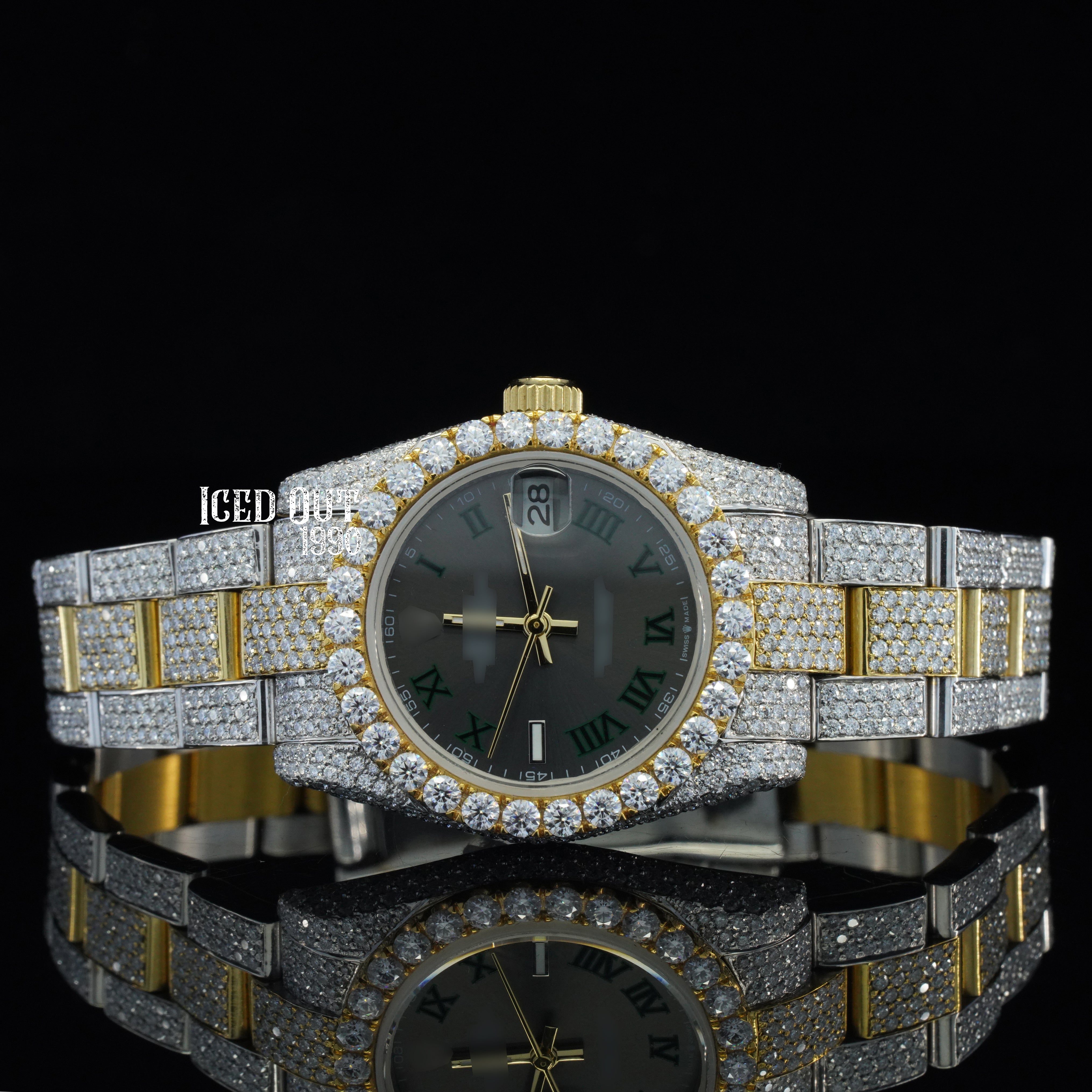 Fabulous Moissanite Diamond Totally Iced Out And Automatic Superior Quality Watch For Women