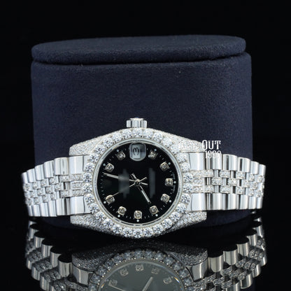 Superior Quality Moissanite Diamond Iced Out And Automatic Date Only Watch For Women