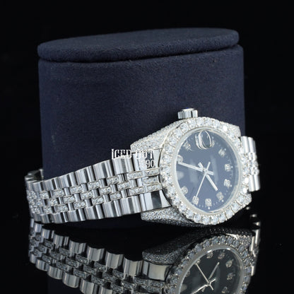 Superior Quality Moissanite Diamond Iced Out And Automatic Date Only Watch For Women