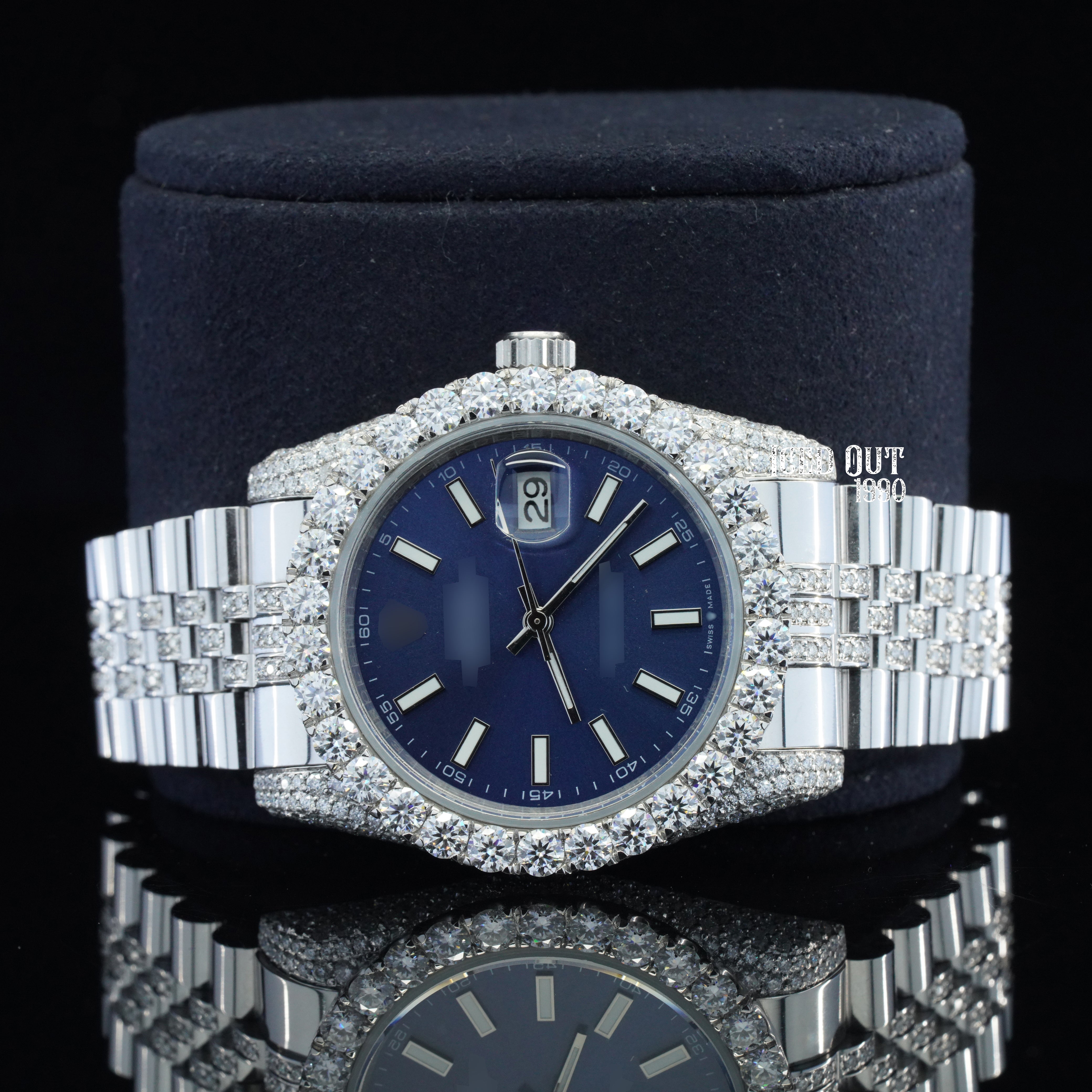 Deluxe Quality Fully Diamond Iced Out Awesome Moissanite Watch For Women