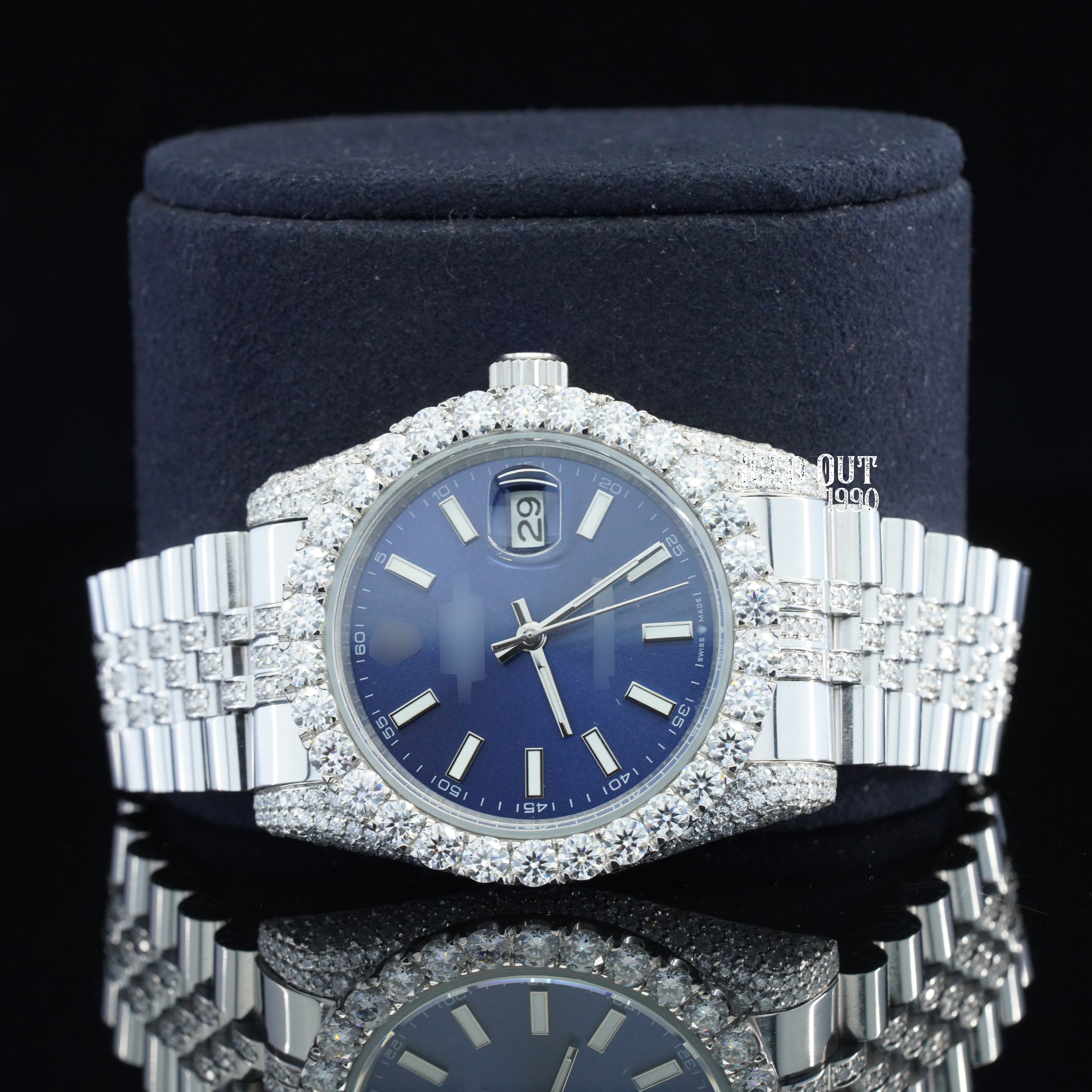 Deluxe Quality Fully Diamond Iced Out Awesome Moissanite Watch For Women