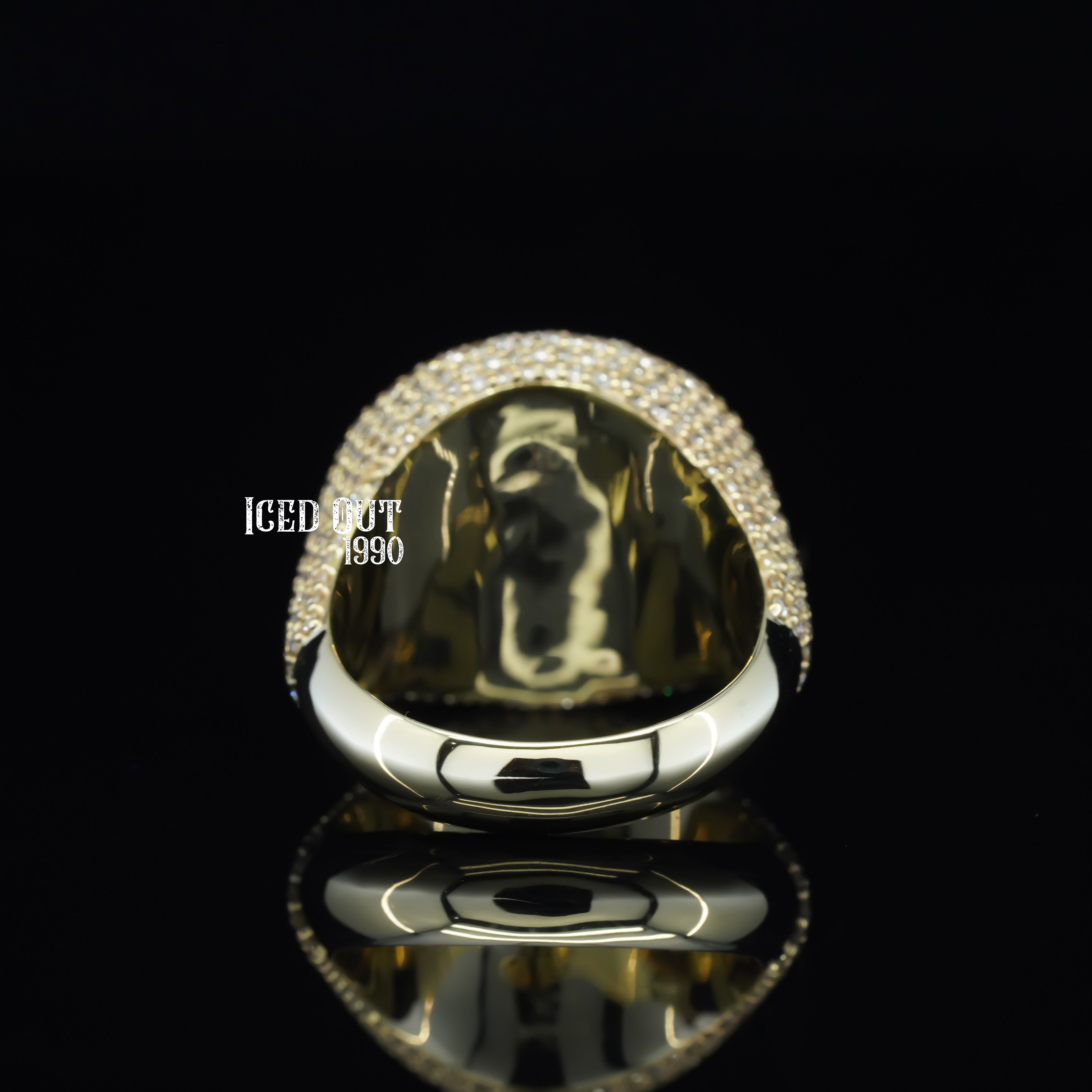 3.41 Carat Moissanite Diamond Iced Out Hip Hop Ring For Women And Men