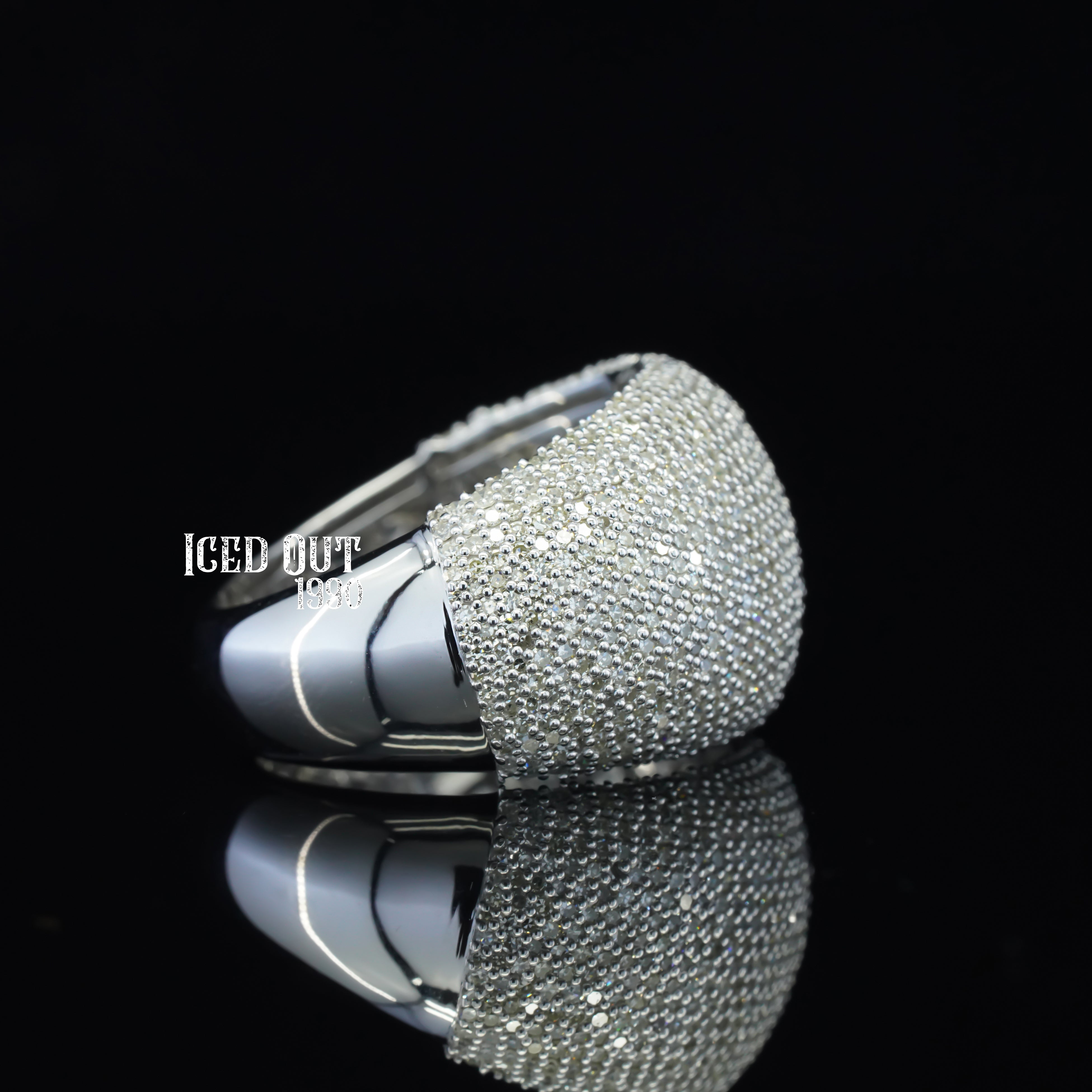 2.85 Round Shape Amazing Moissanite Diamond Hip Hop Half Band Ring For Men And Women