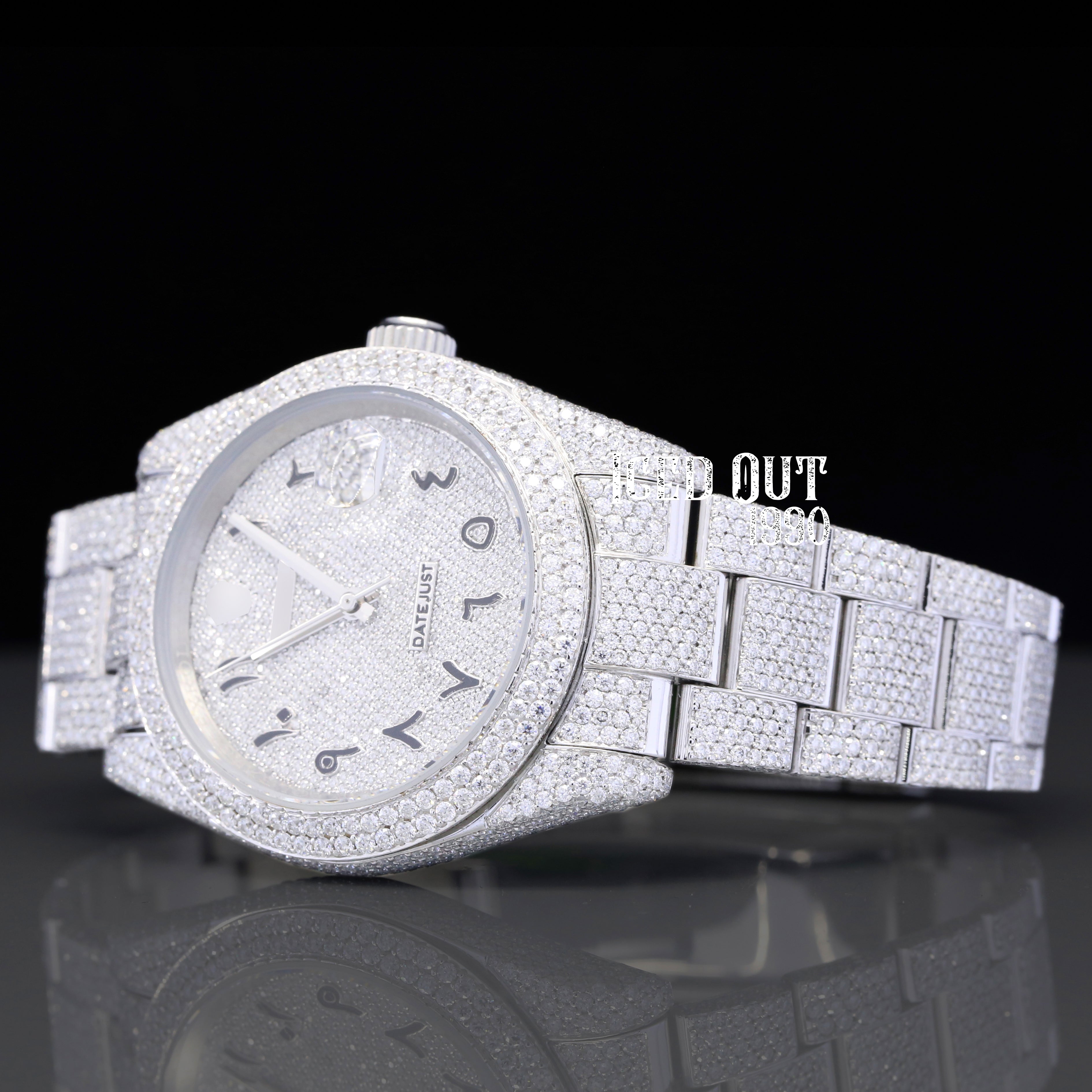 Automatic Hip Hop Style Luxuries Moissanite Diamond Iced Out Watch For Men