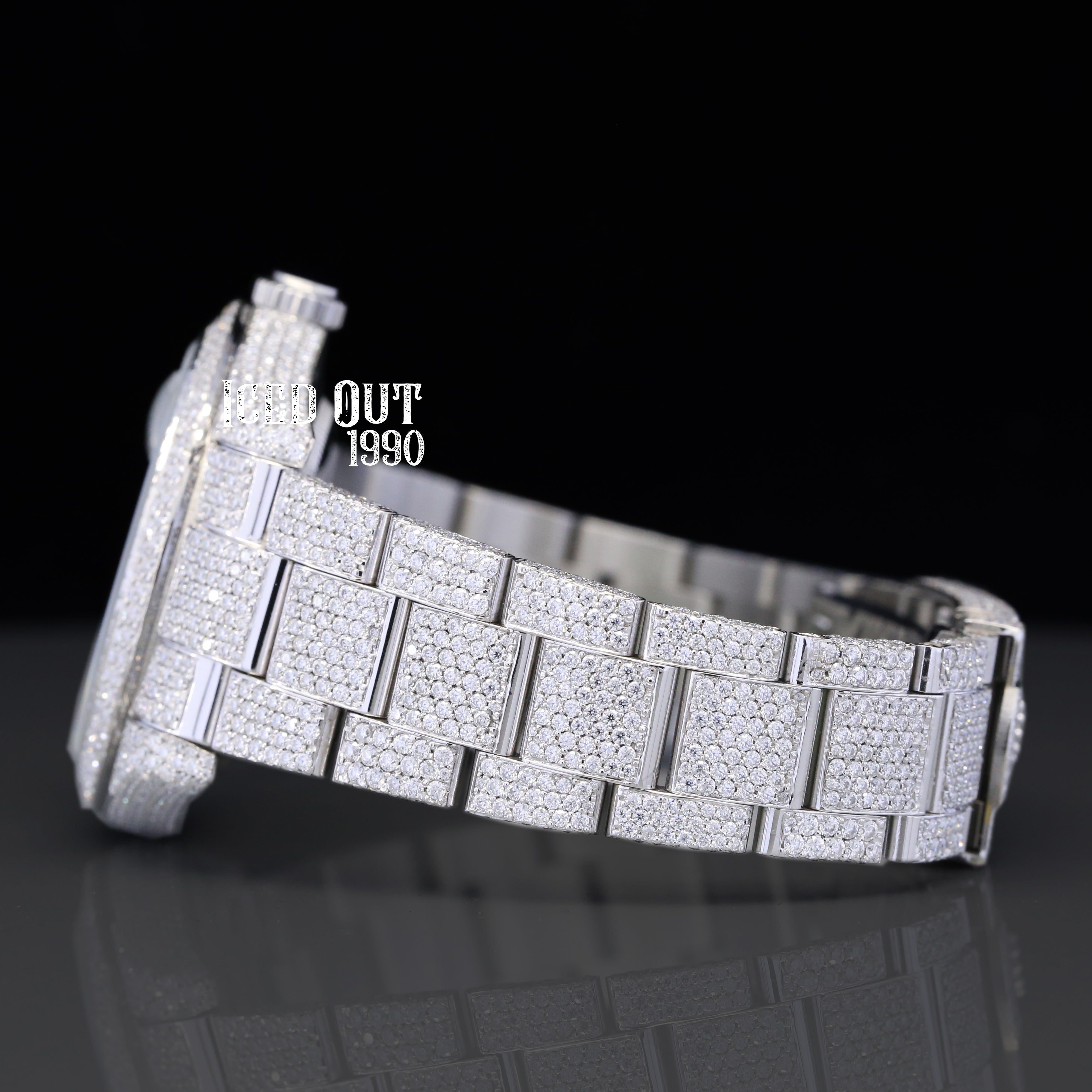 Automatic Hip Hop Style Luxuries Moissanite Diamond Iced Out Watch For Men