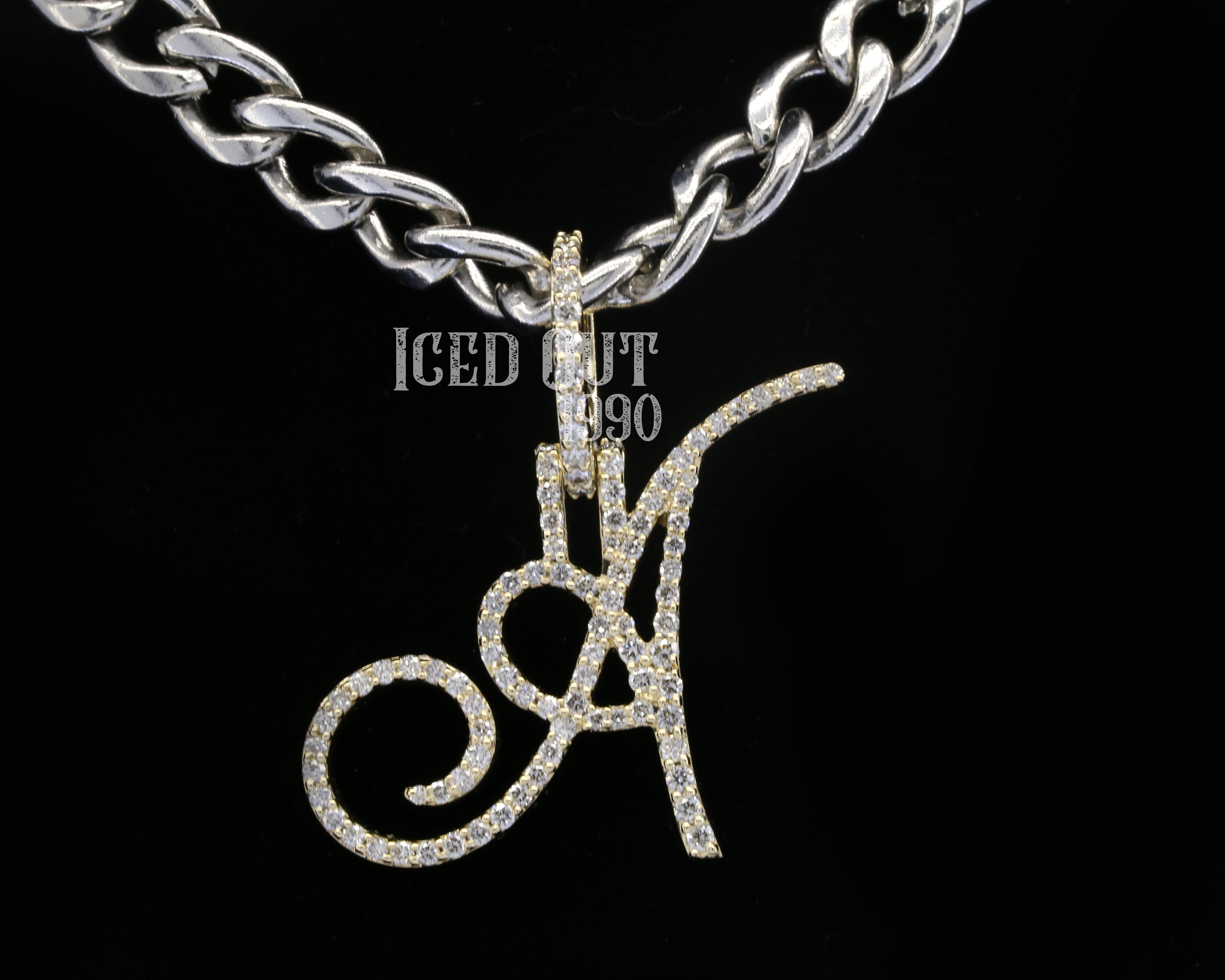 VVS Moissanite A Initial Pendant