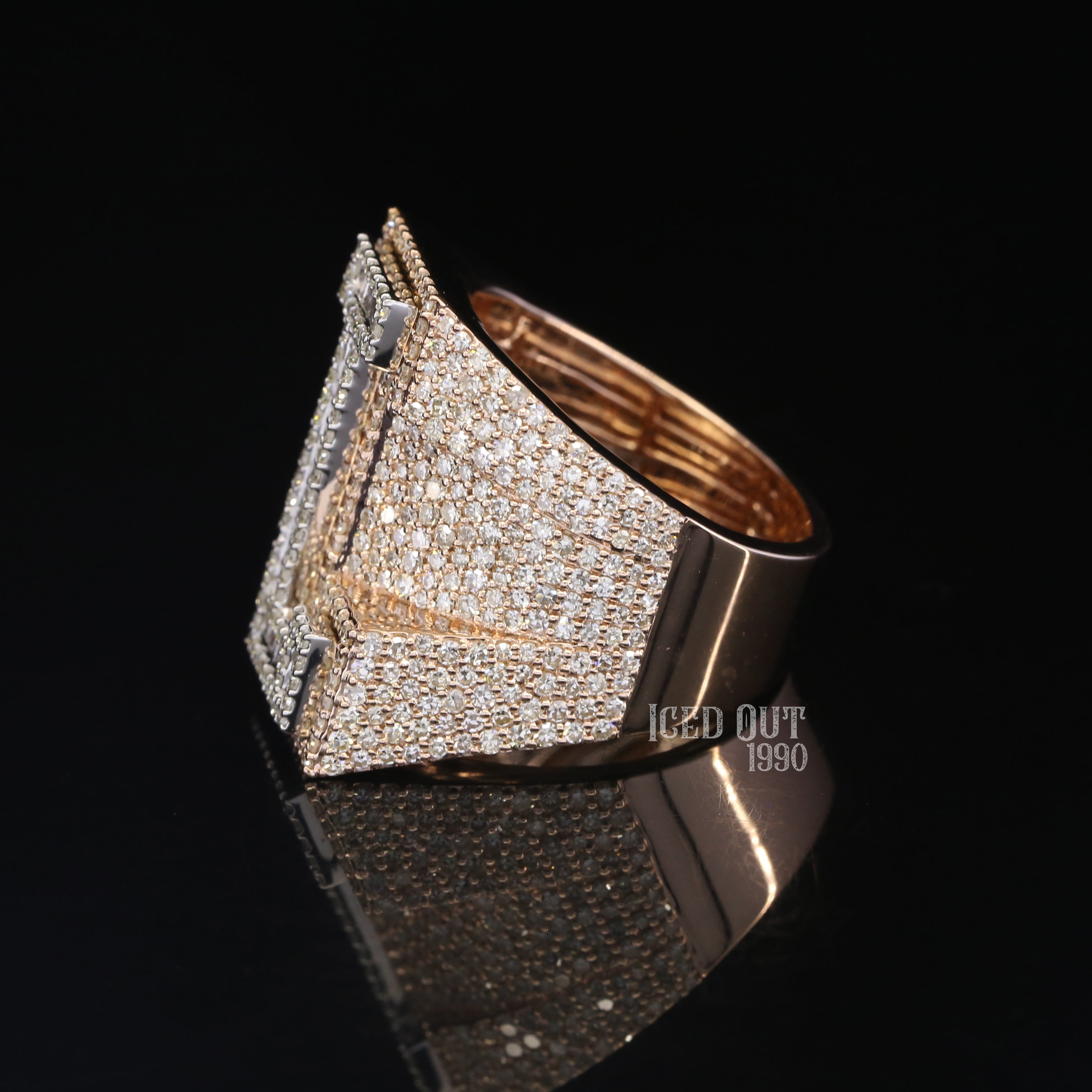 3.14 Iced Out Moissanite Diamond Hip Hop Ring For Women And Men