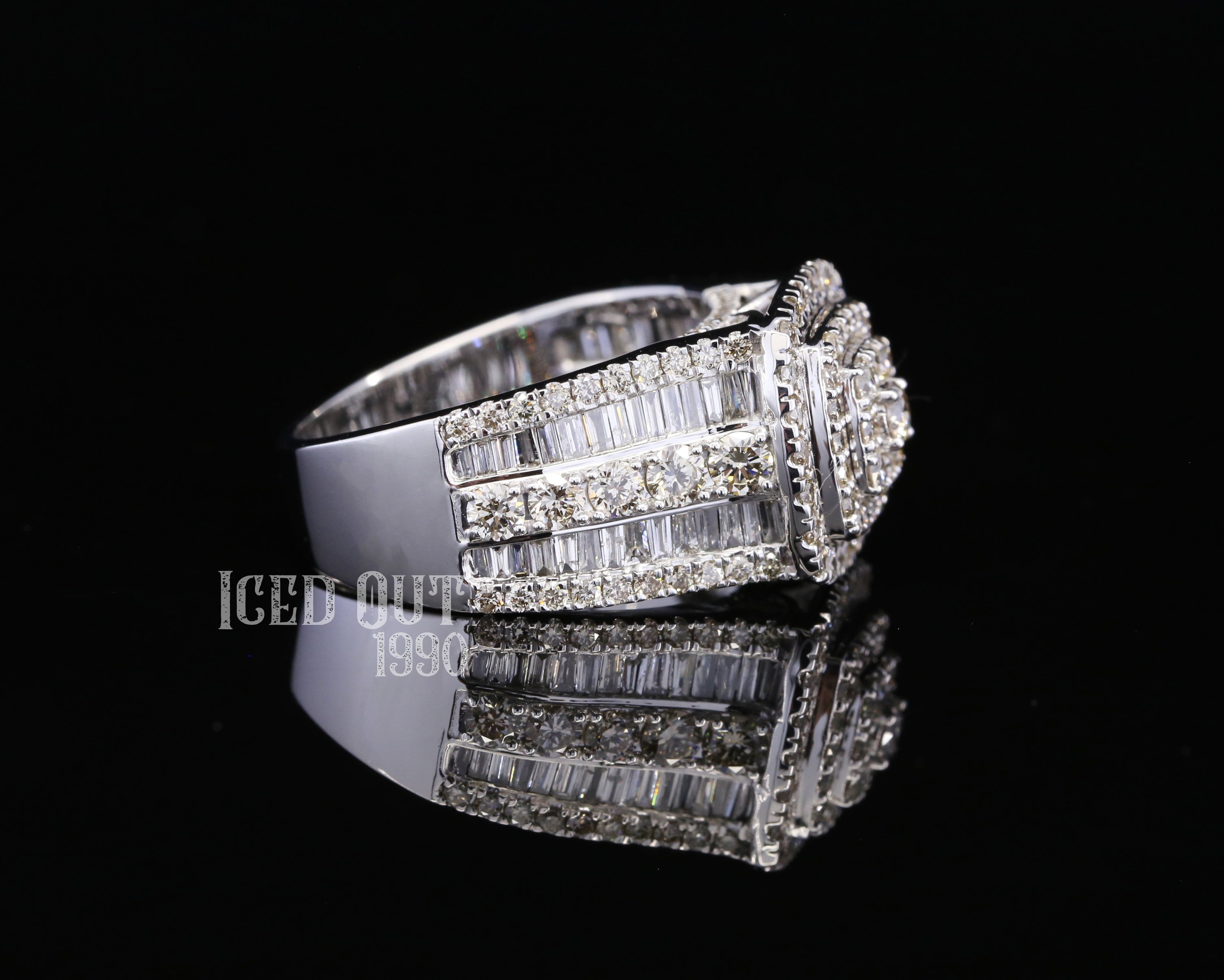 Moissanite Square Design Double Halo Ring