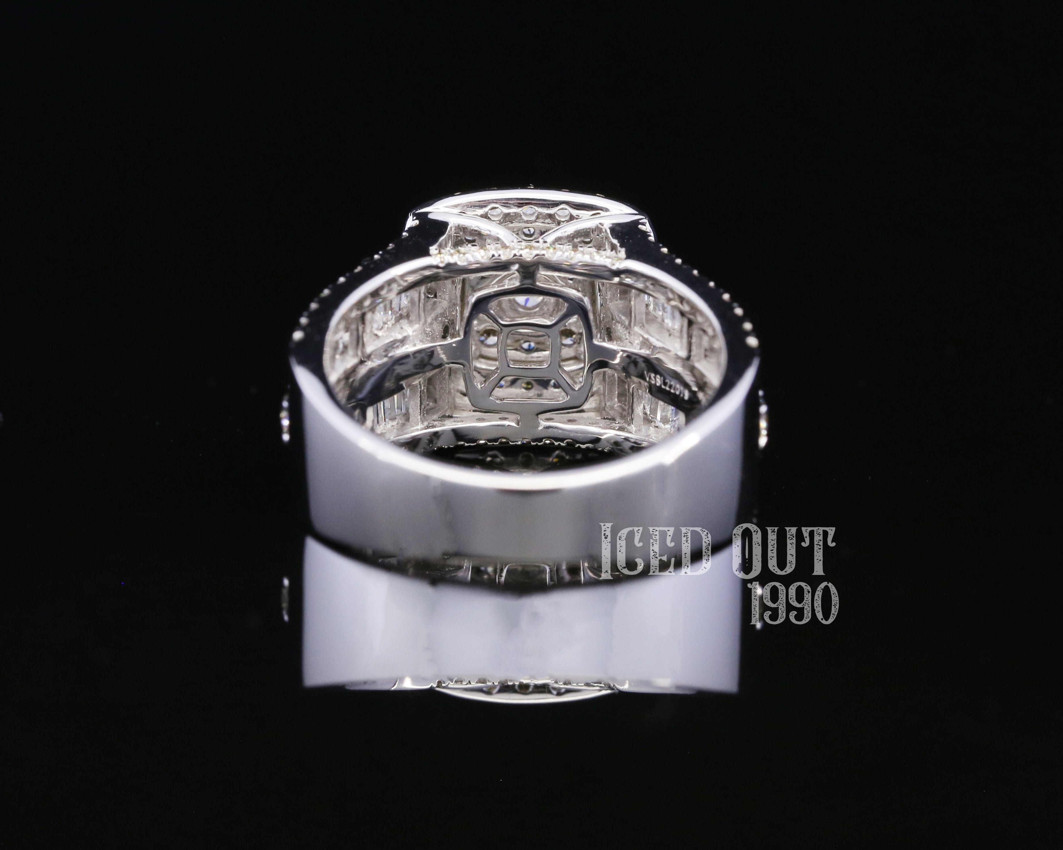 Moissanite Square Design Double Halo Ring