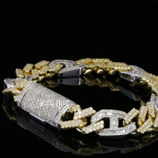 82.0 Carat Moissanite Diamond Hip Hop Iced Out Bracelet