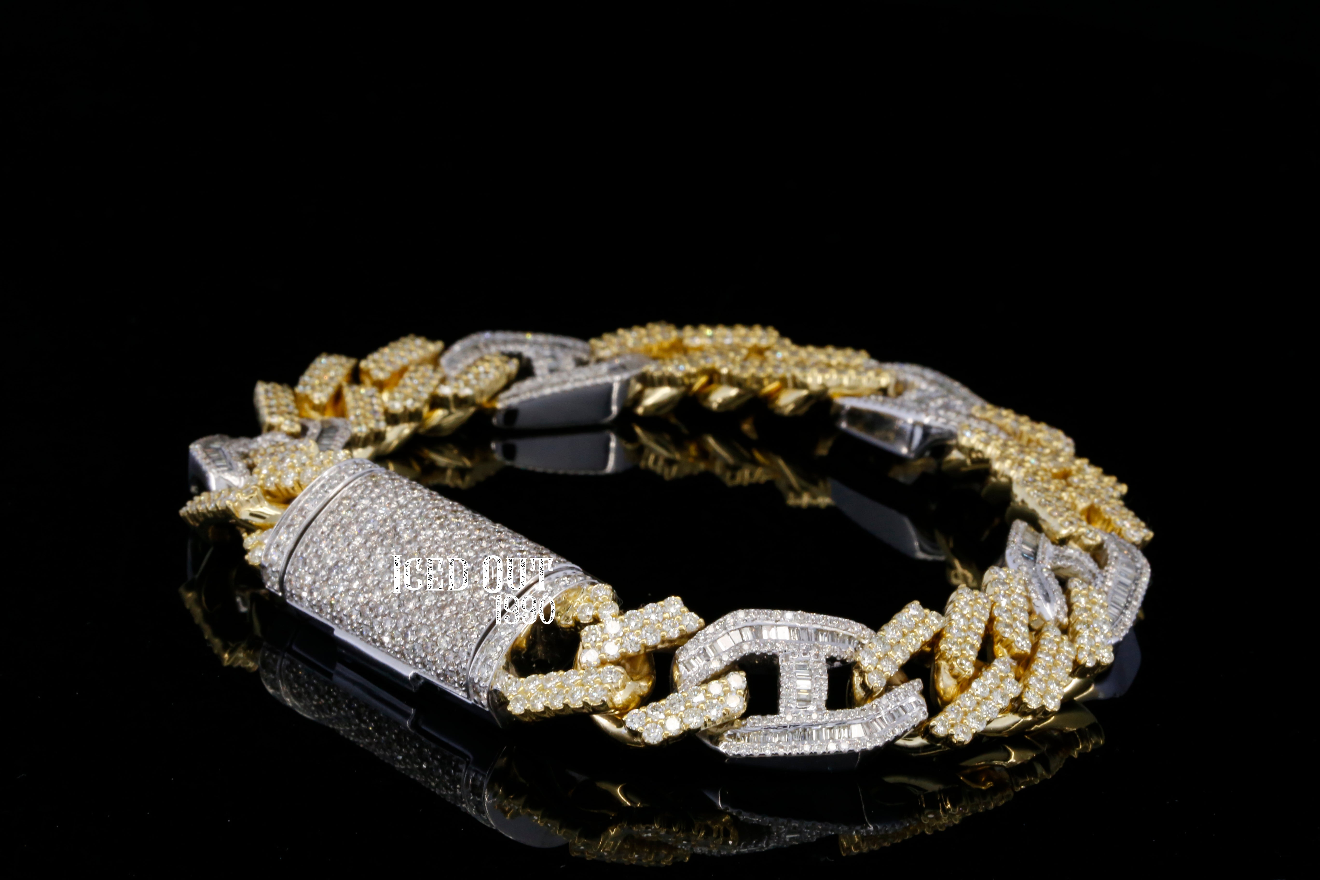 82.0 Carat Moissanite Diamond Hip Hop Iced Out Bracelet