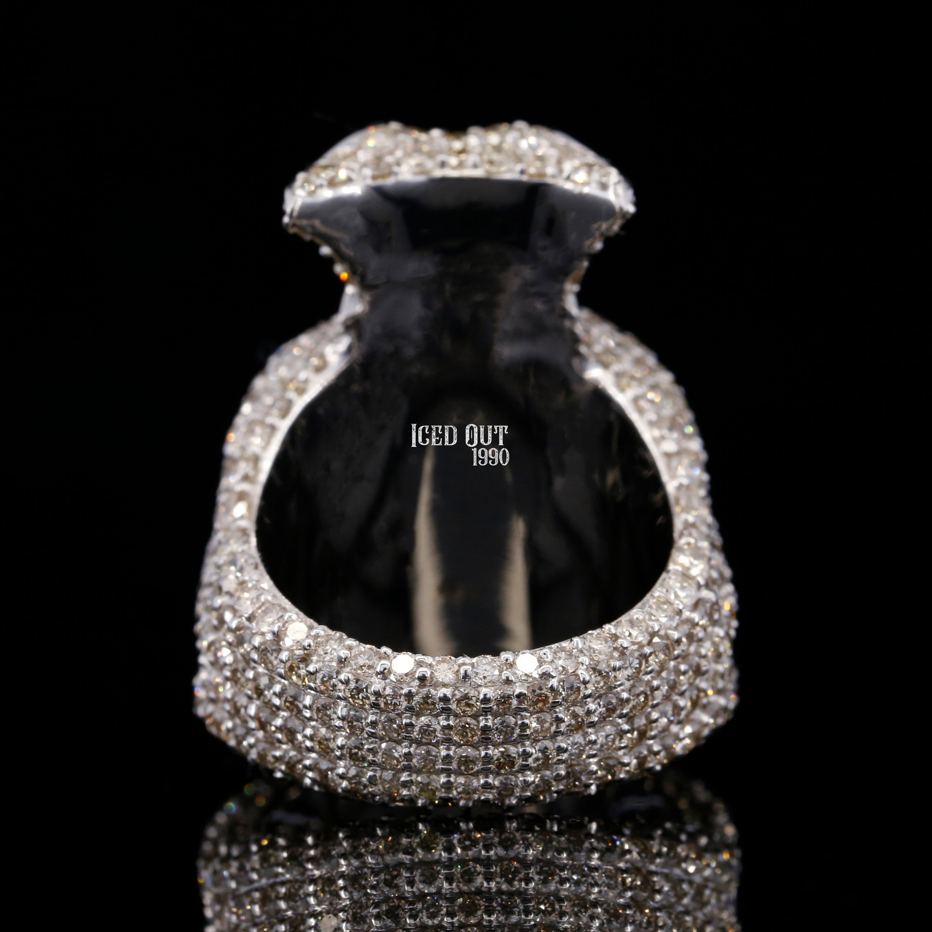 Luxury 7 Carat Moissanite Diamond Iced Out Dollar Bag Hip Hop Ring