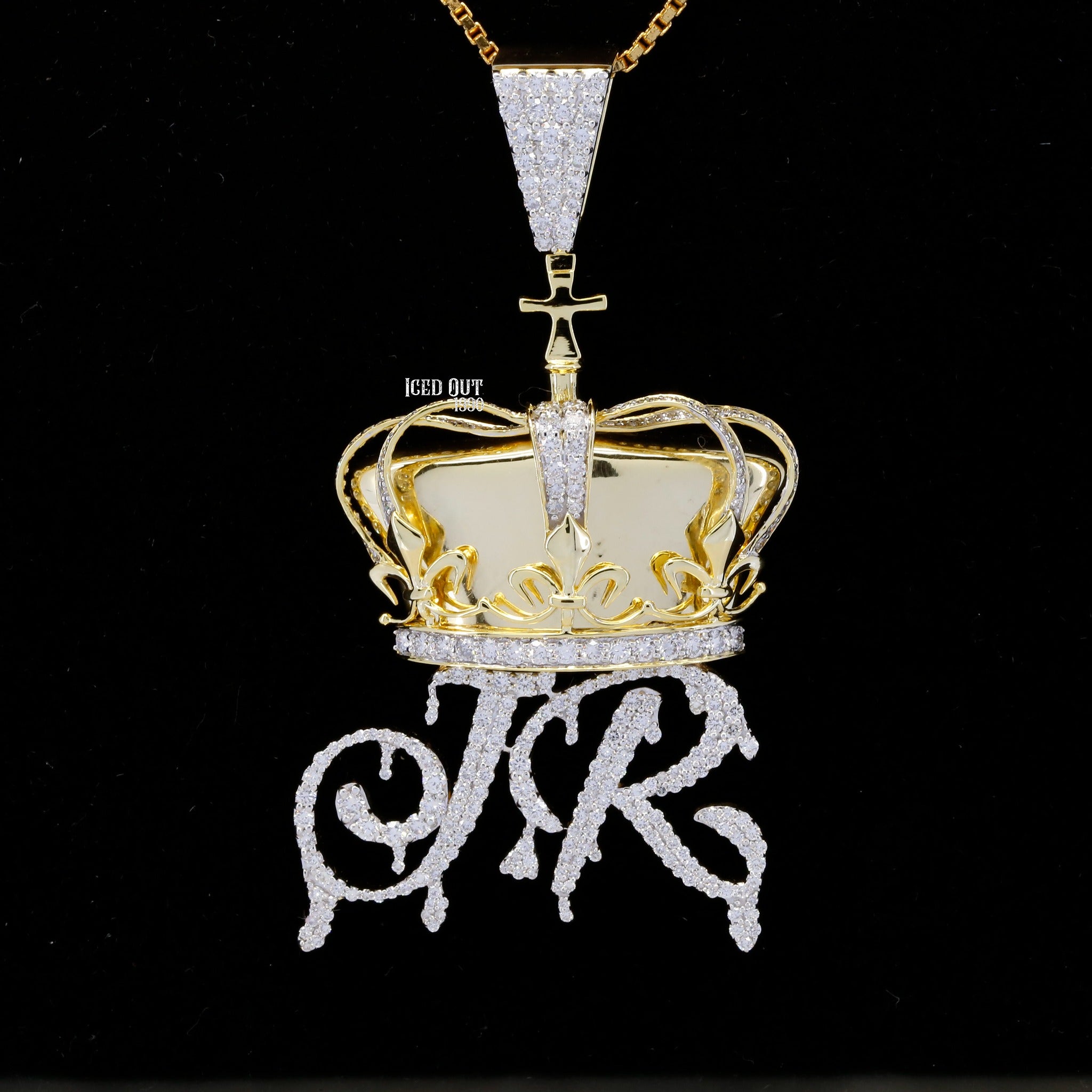 Drip Letters King Crown Pendant