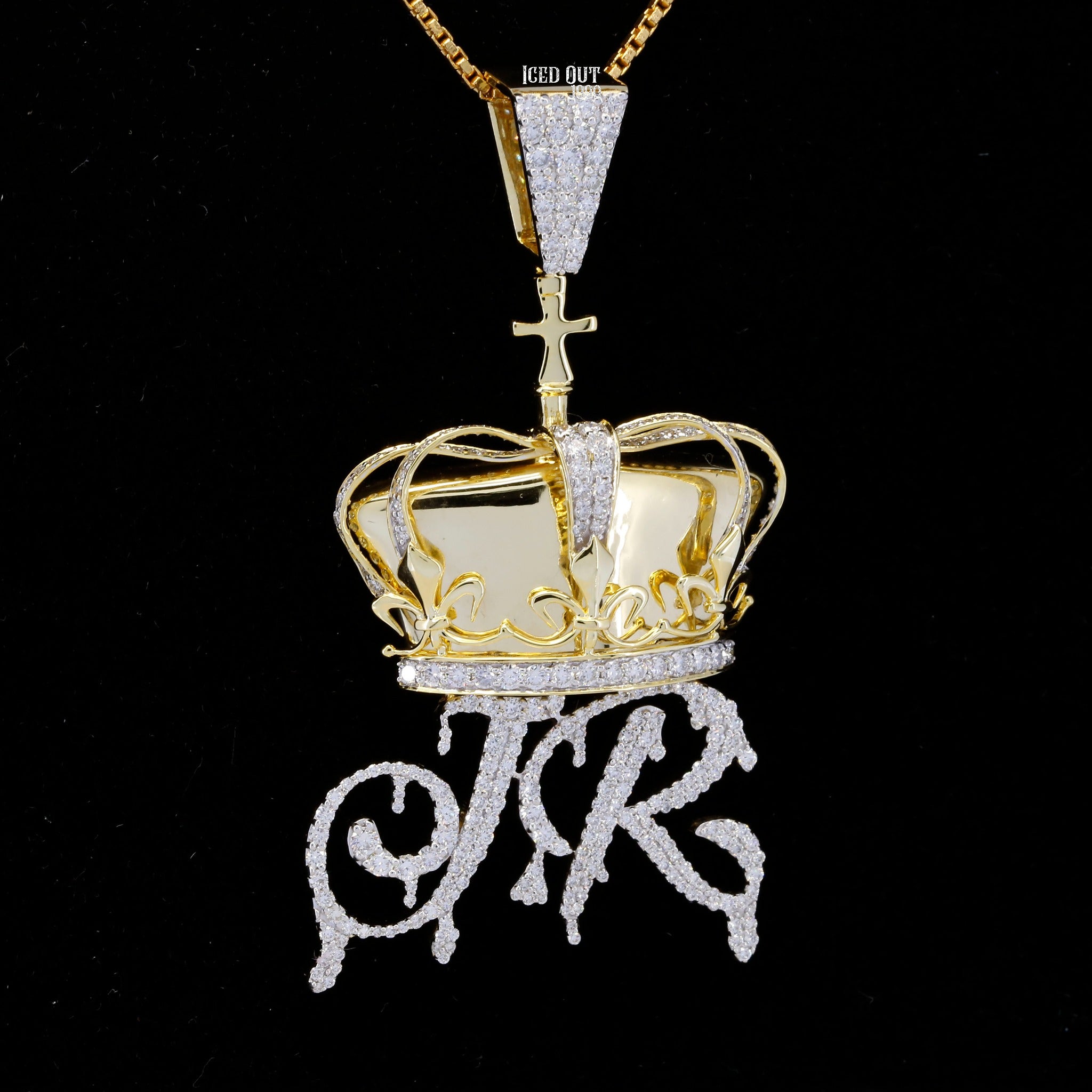 Drip Letters King Crown Pendant