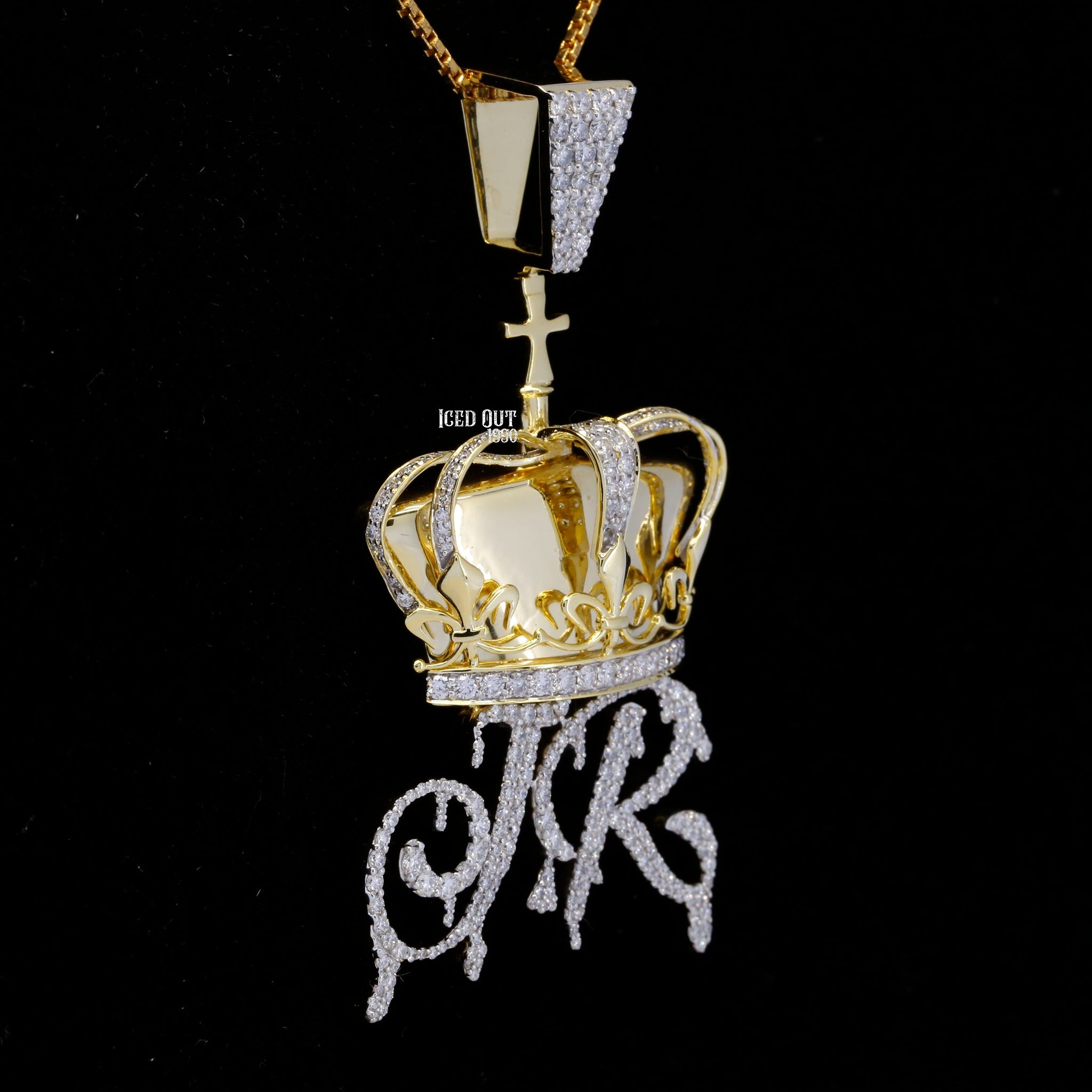 Drip Letters King Crown Pendant