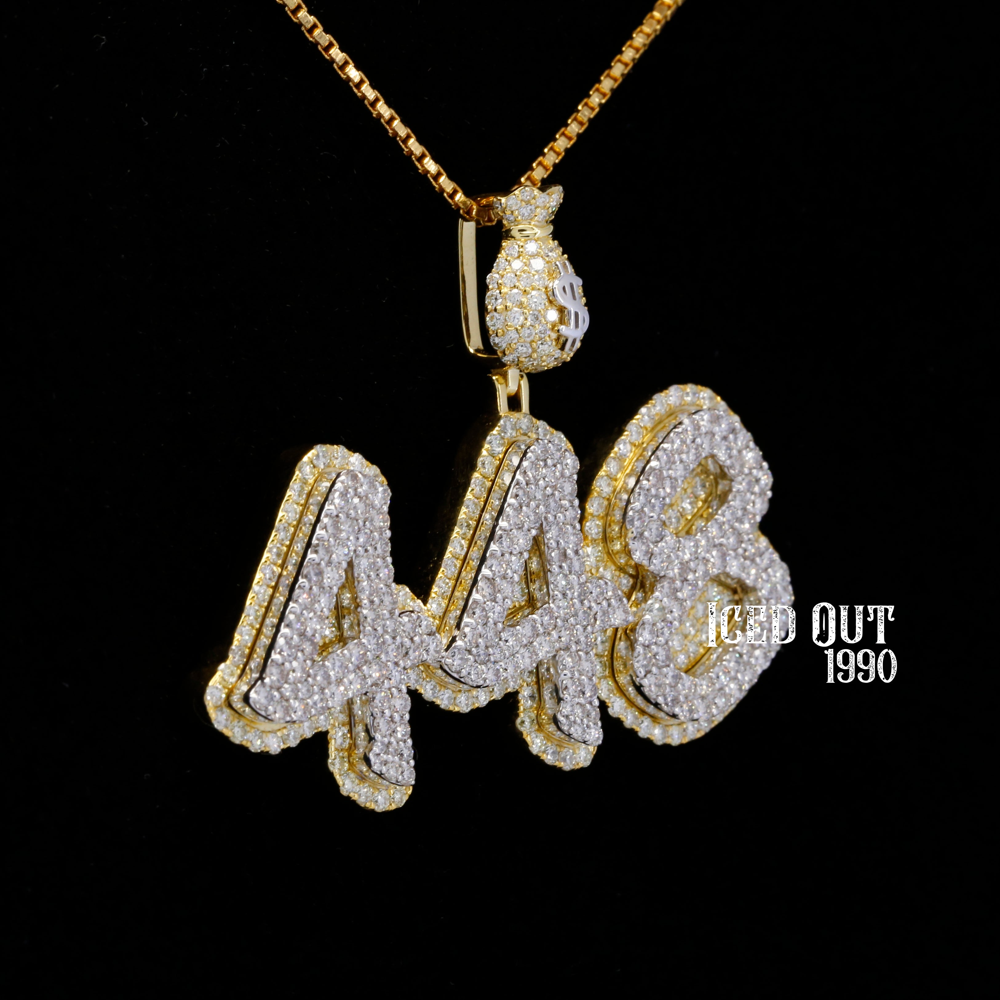 Round Cut Moissanite 448 Hip Hop Pendant