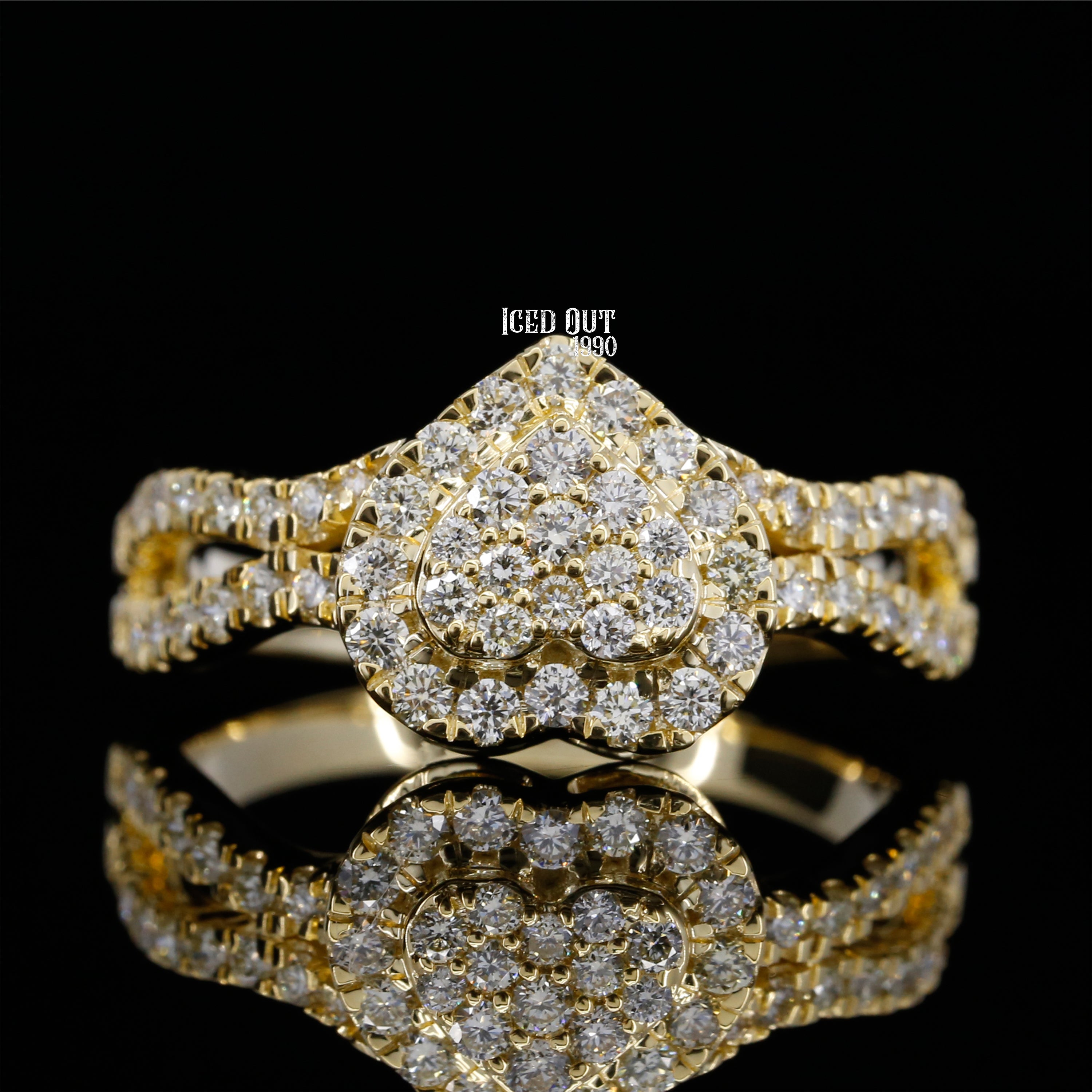 0.8 Carat Moissanite Diamond Round Shape Diamond Women hip hop Championship ring