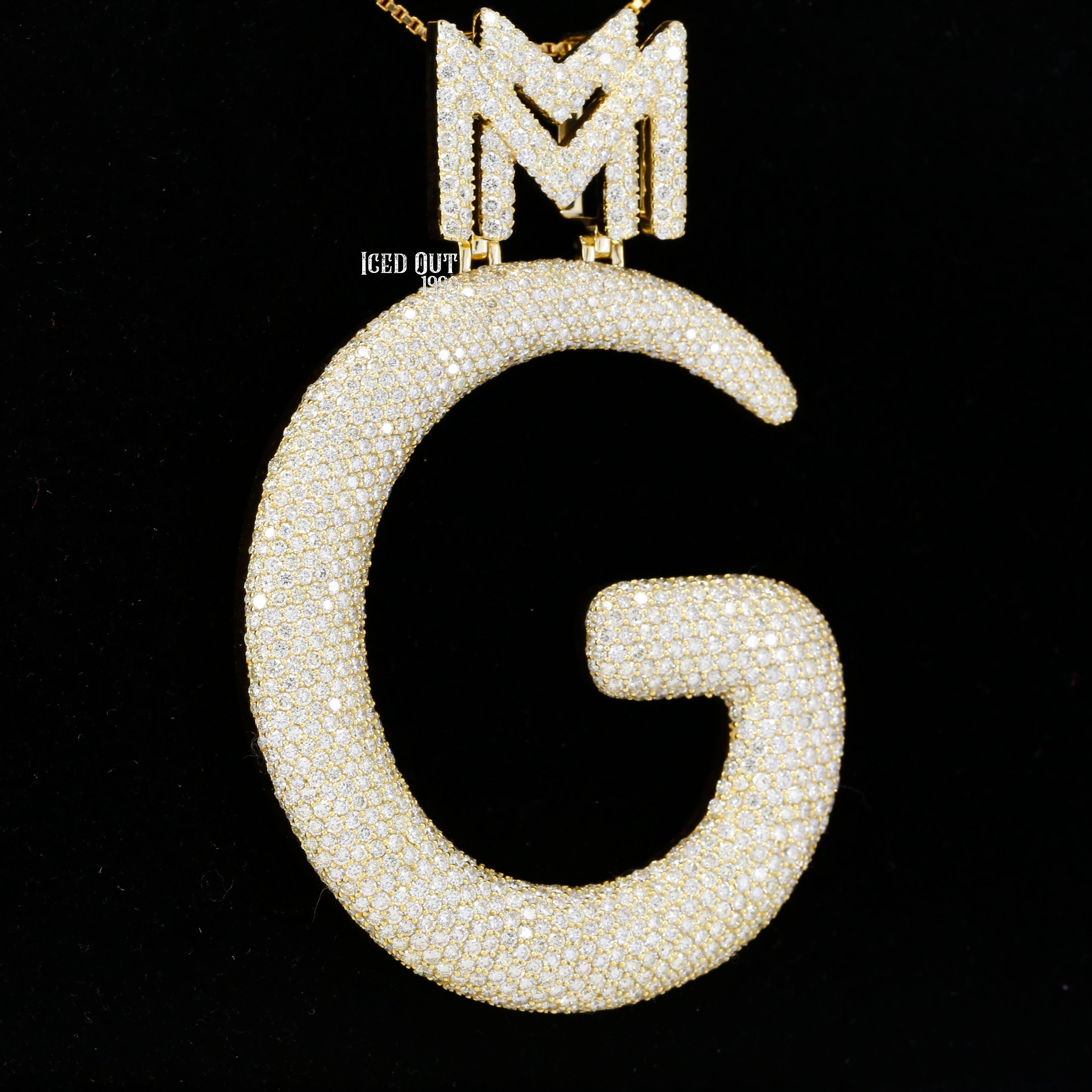 Round Cut Moissanite Customize Hip Hop Pendant