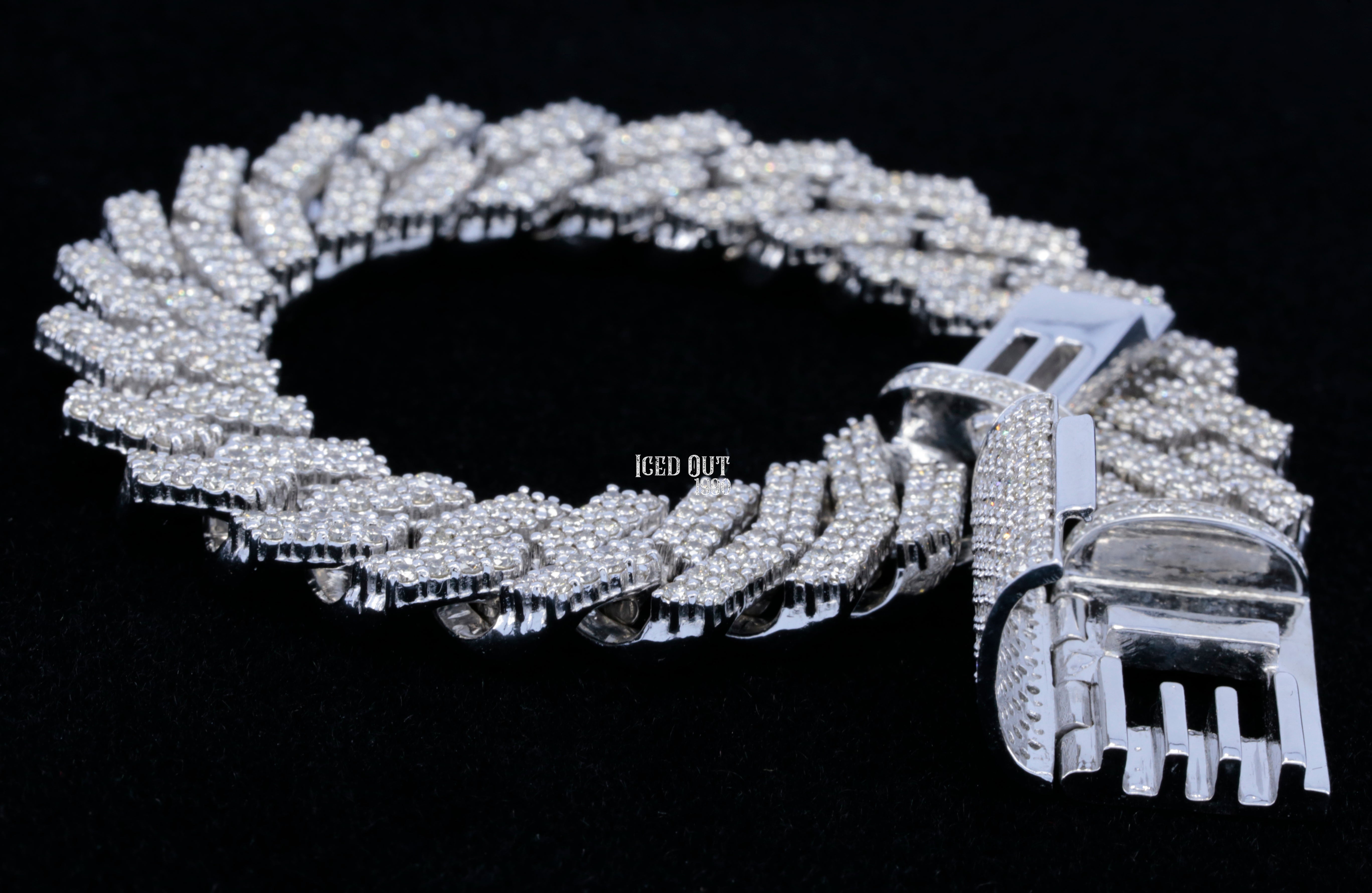 Round Cut Moissanite Diamond Cuban Hip Hop Bracelet