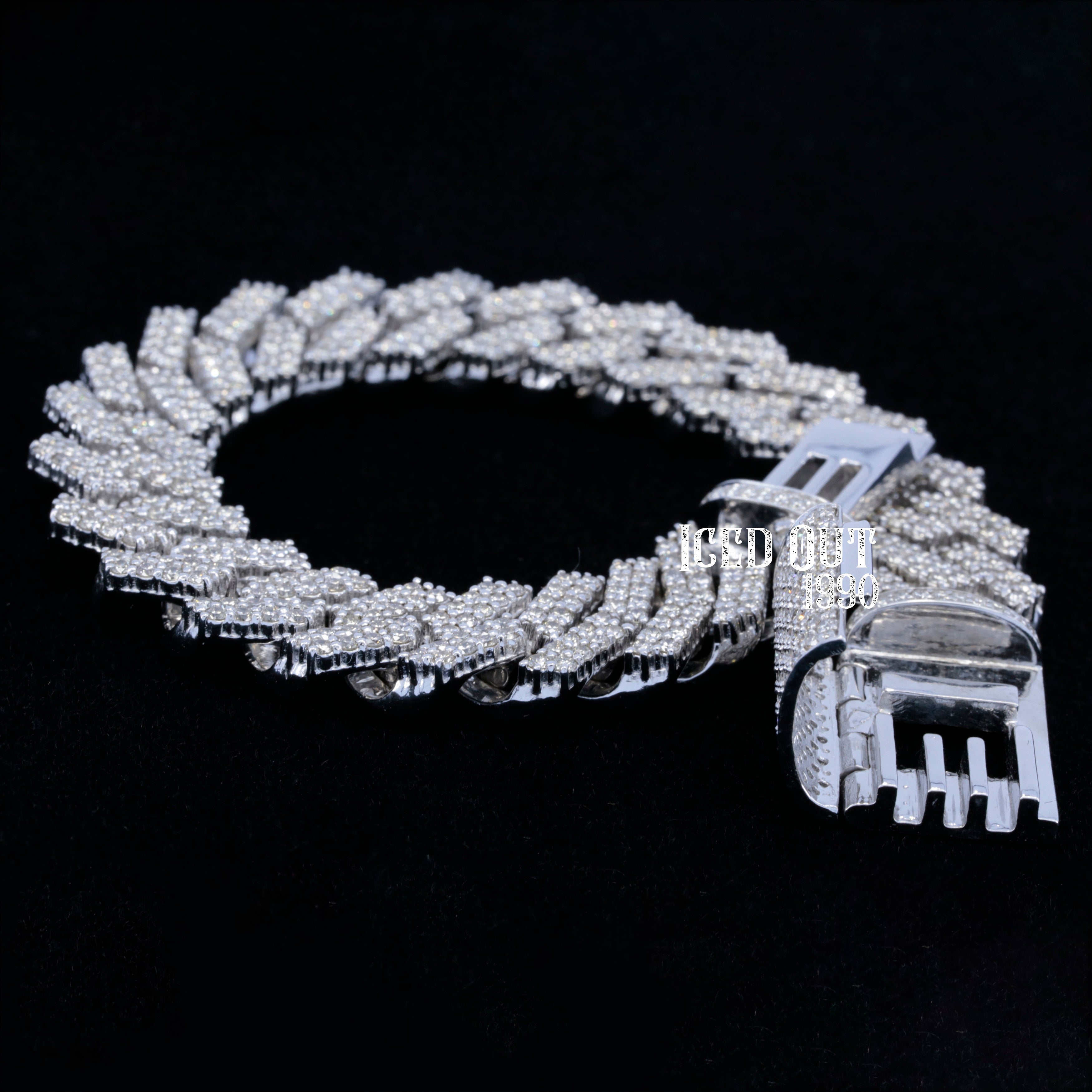 92.75 Carat Moissanite Diamond Hip Hop Iced Out Bracelet