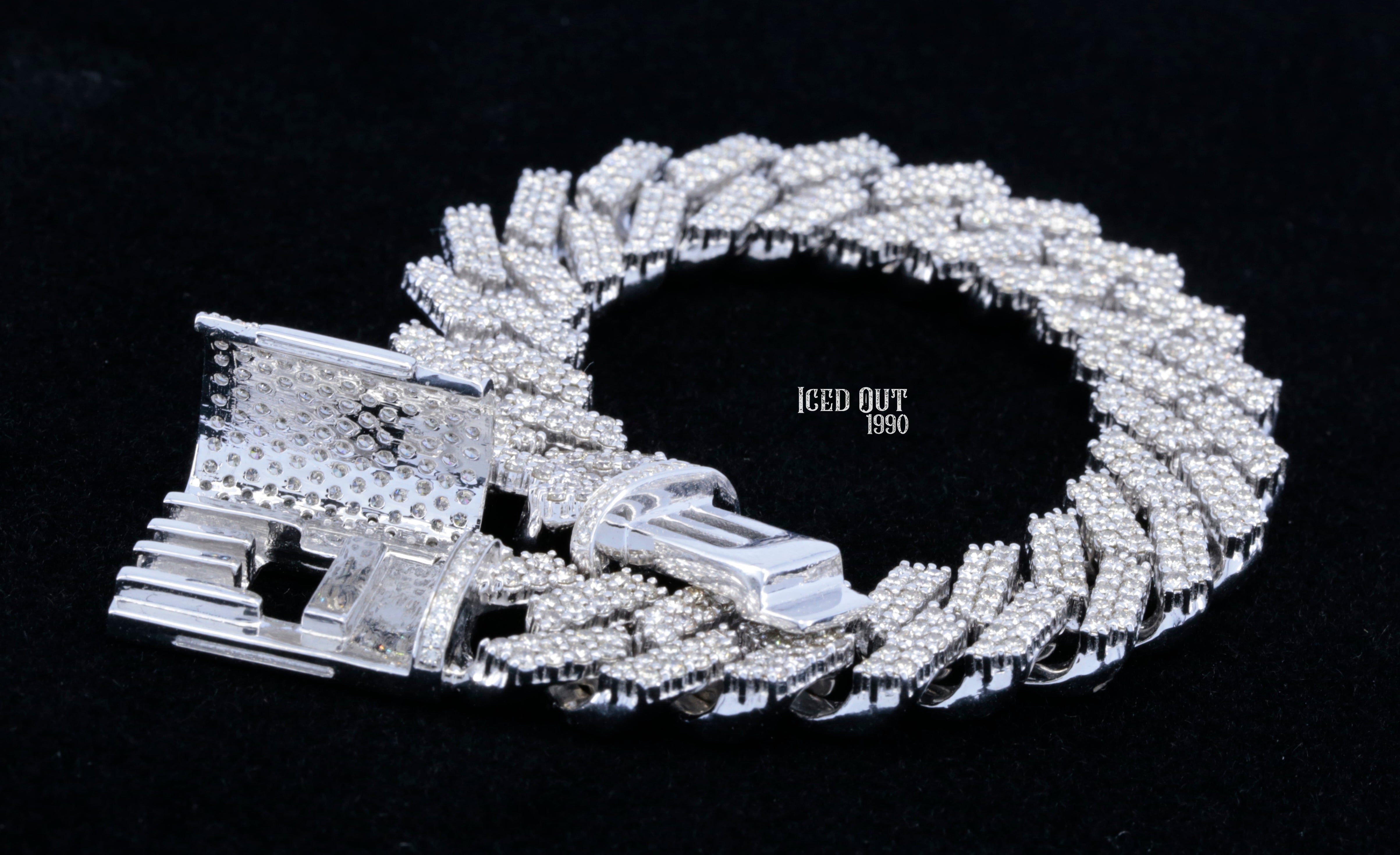 Round Cut Moissanite Diamond Cuban Hip Hop Bracelet