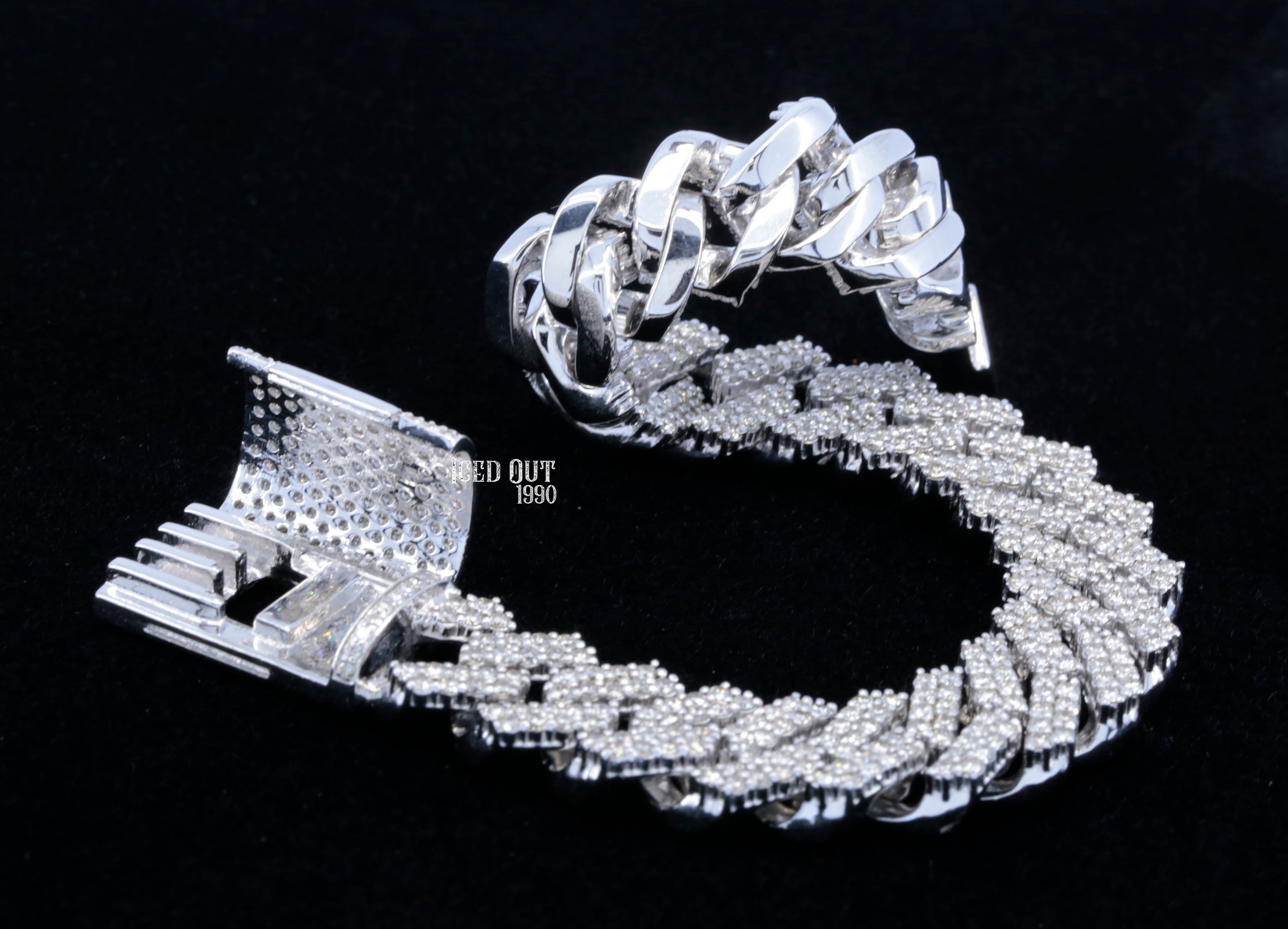 Round Cut Moissanite Diamond Cuban Hip Hop Bracelet