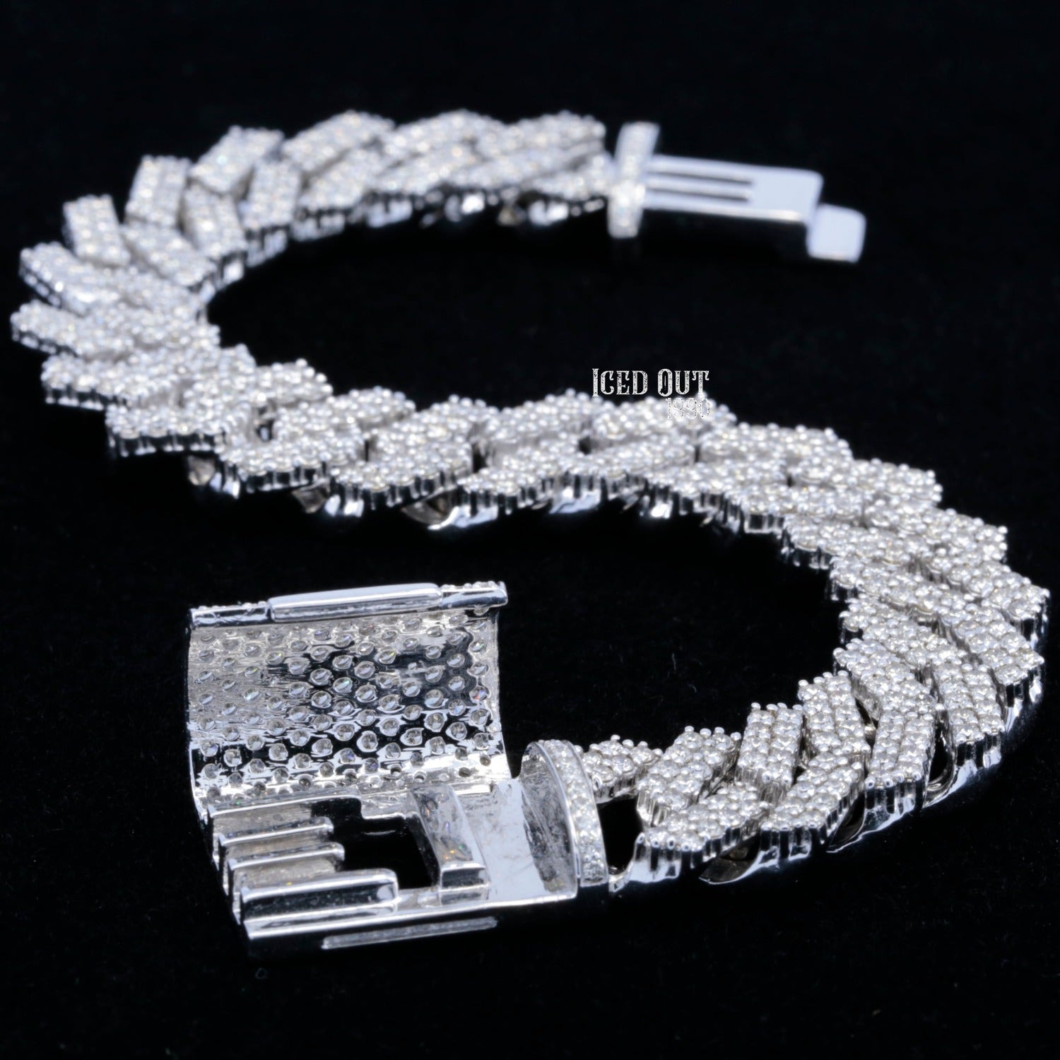 Round Cut Moissanite Diamond Cuban Hip Hop Bracelet