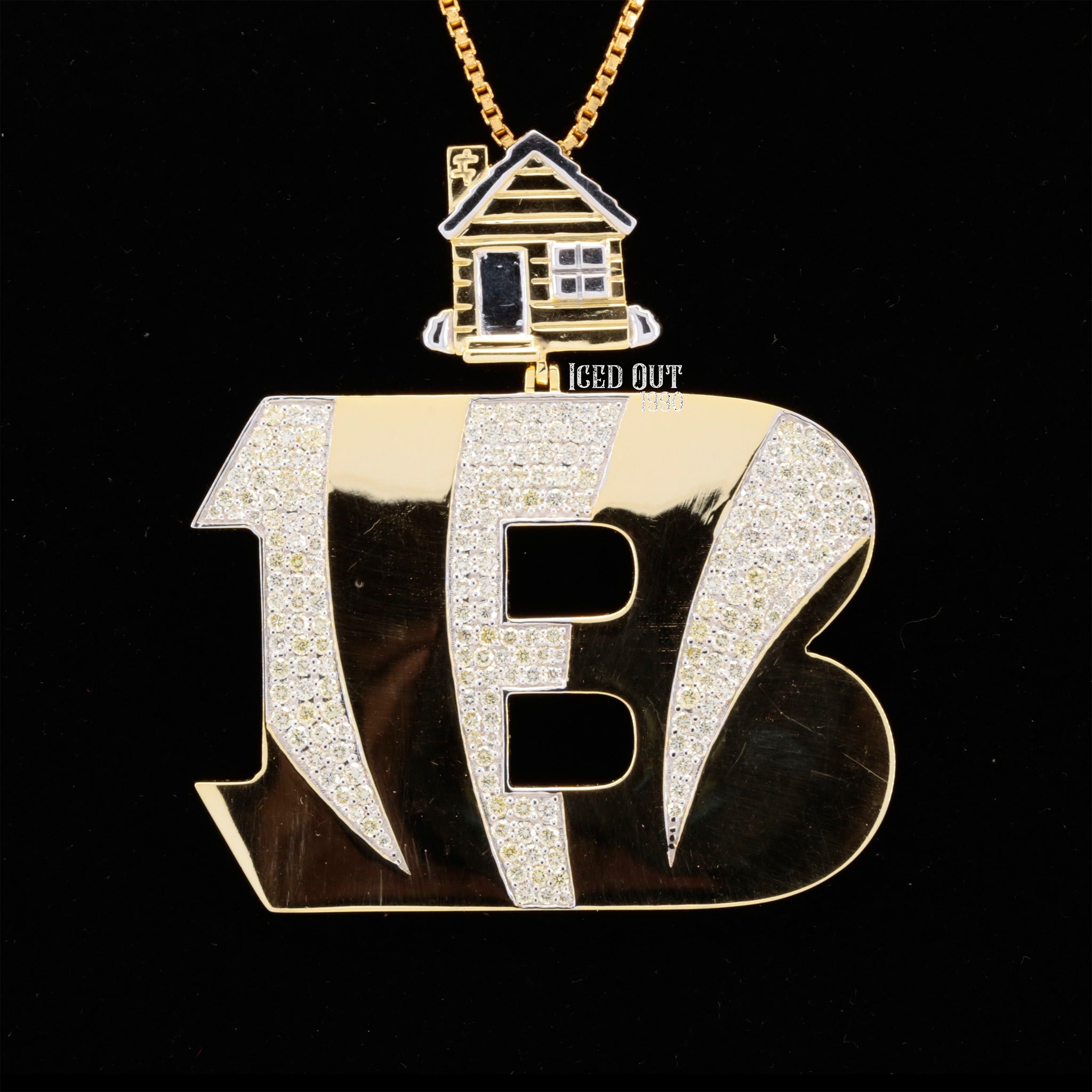 Big B Initial VVS Moissanite Hip Hop Pendant