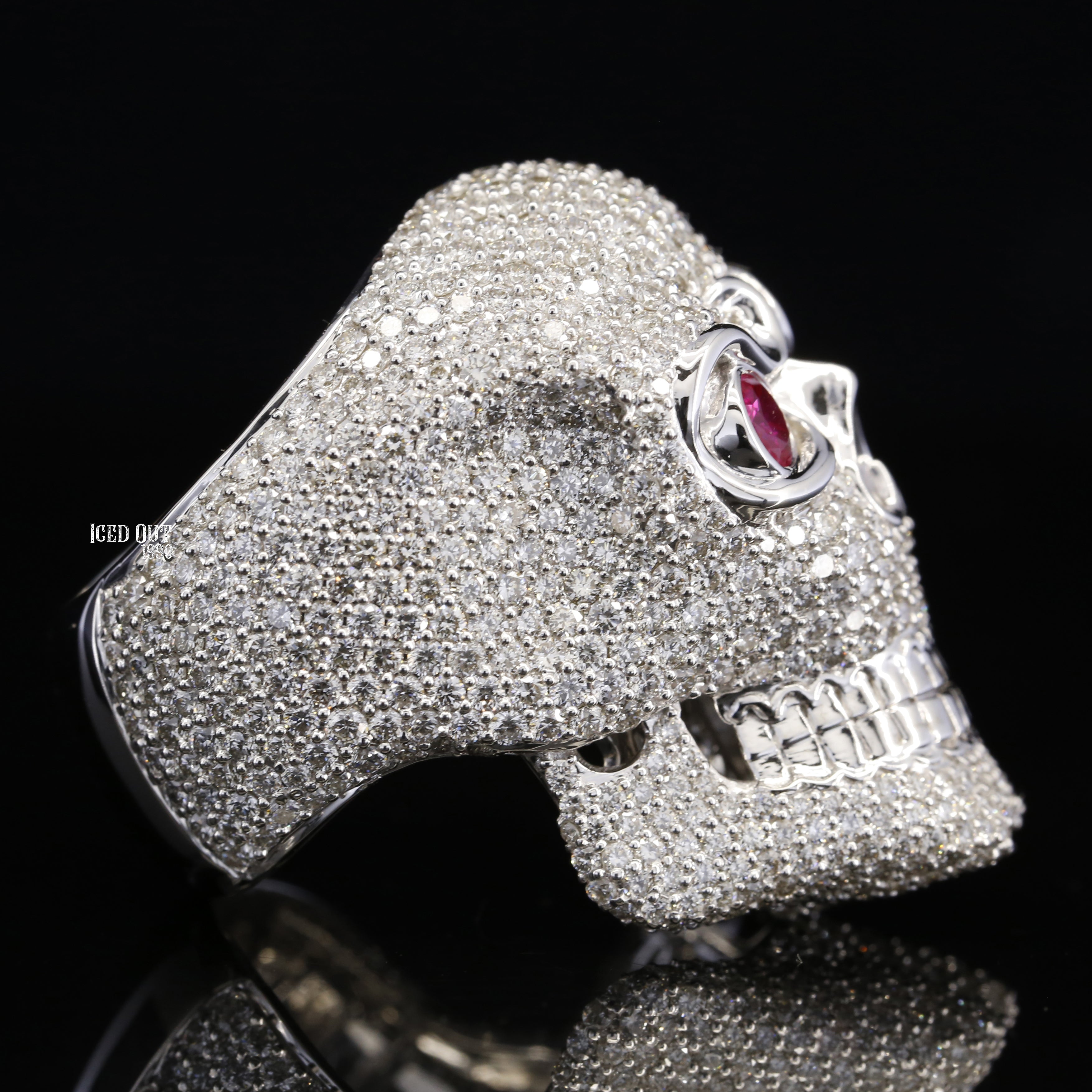 9.36 Iced Out Round Shape Moissanite Diamond Hip Hop Ring For Women And Men