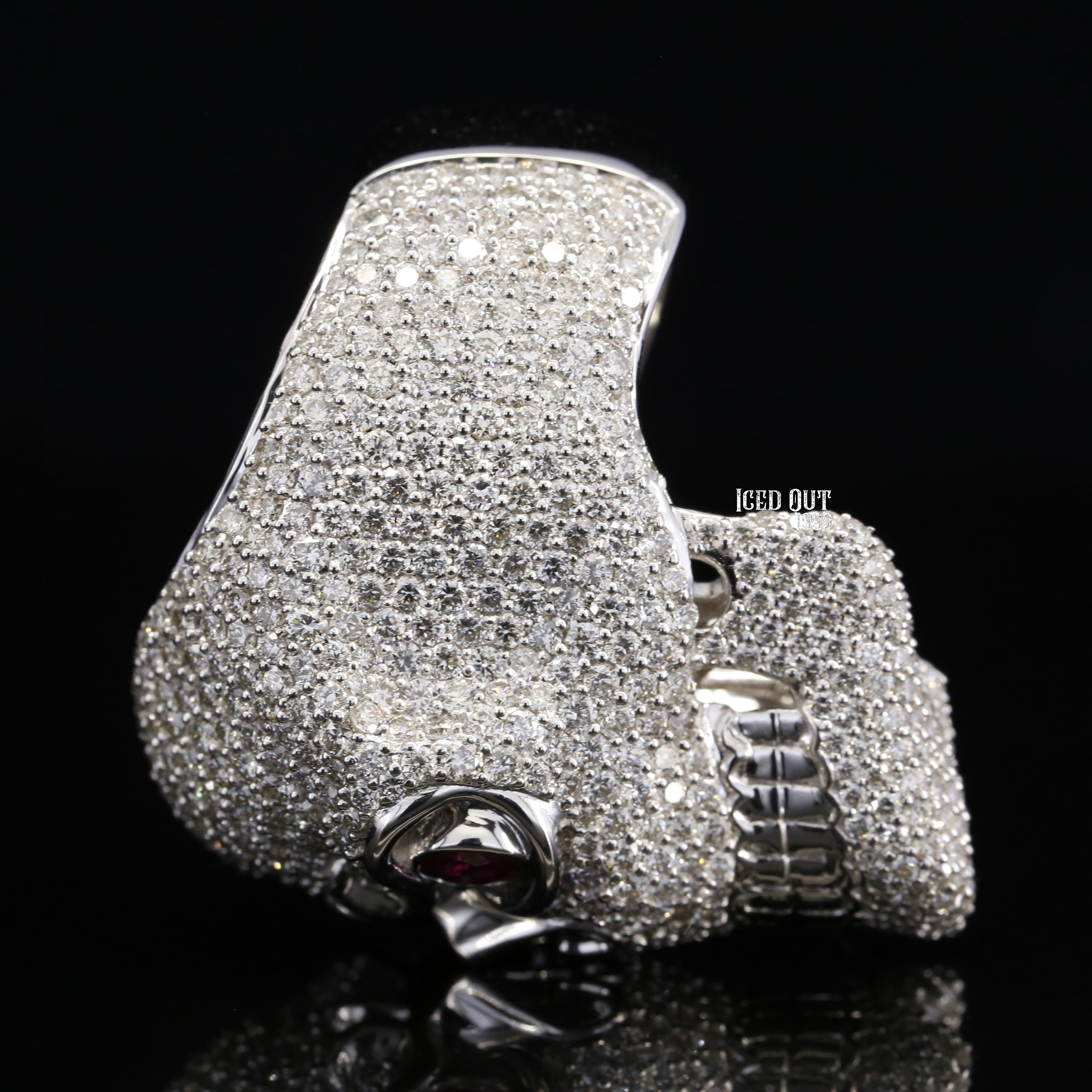 9.36 Iced Out Round Shape Moissanite Diamond Hip Hop Ring For Women And Men