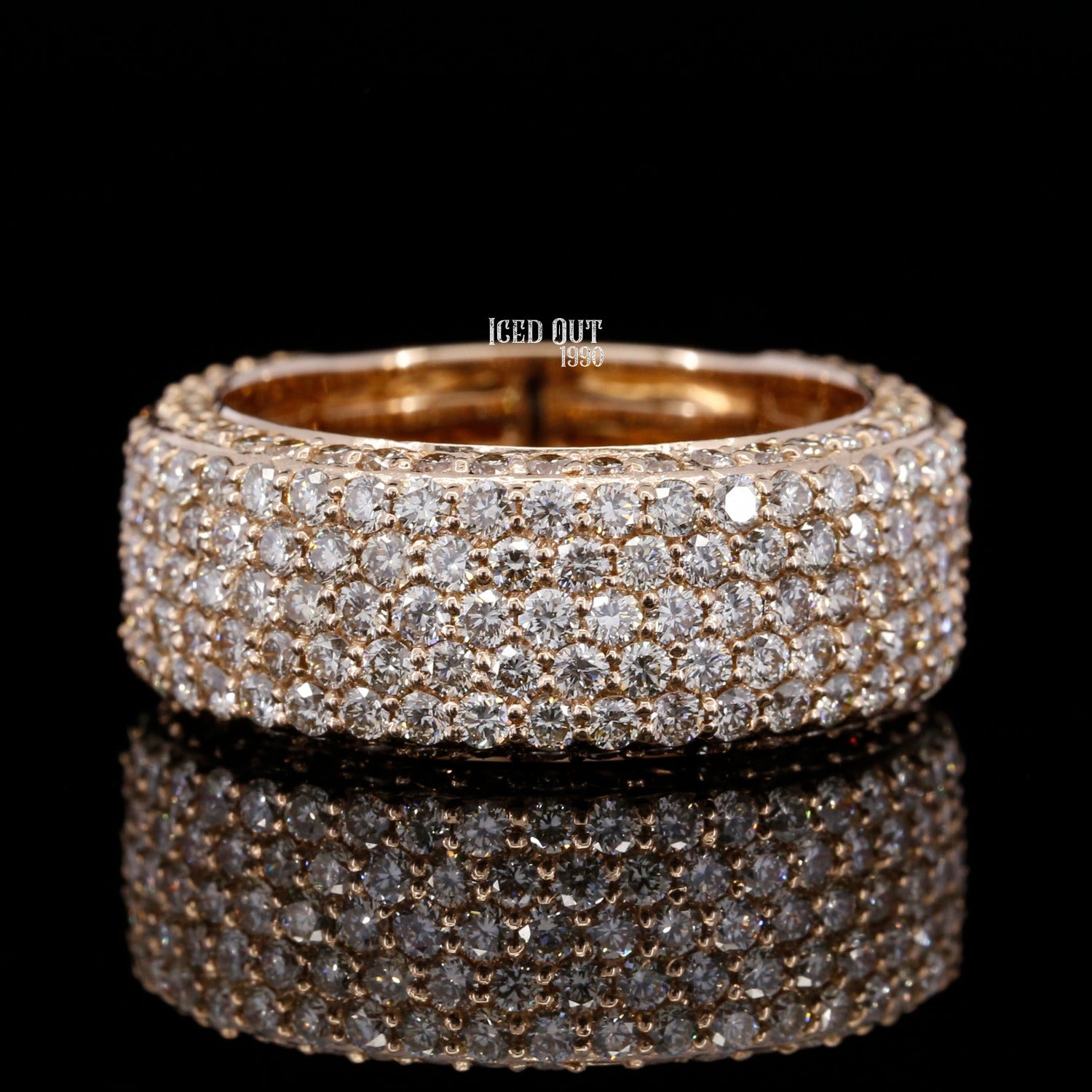 4 Carat Moissanite Pave Men's Band