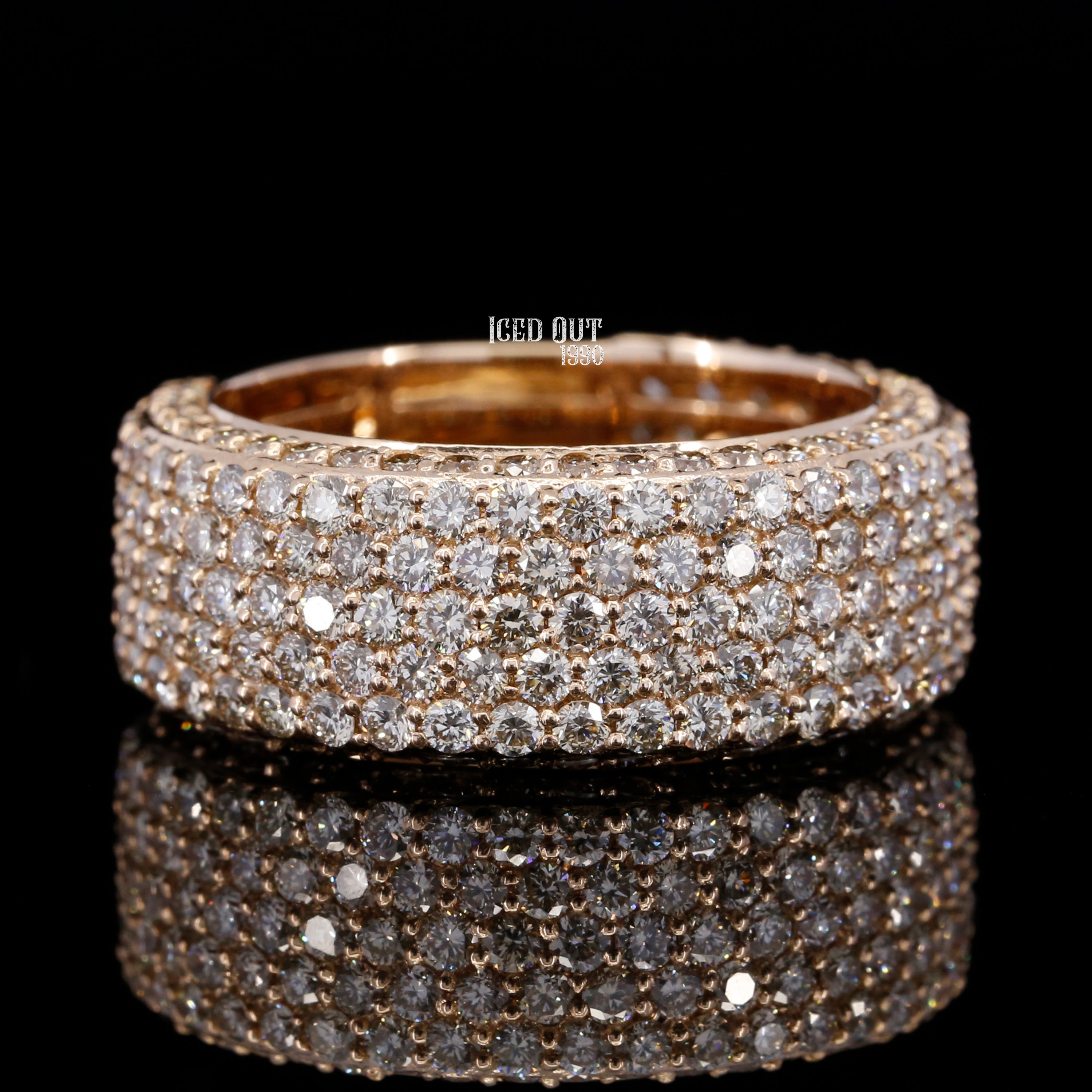 4 Carat Moissanite Pave Men's Band