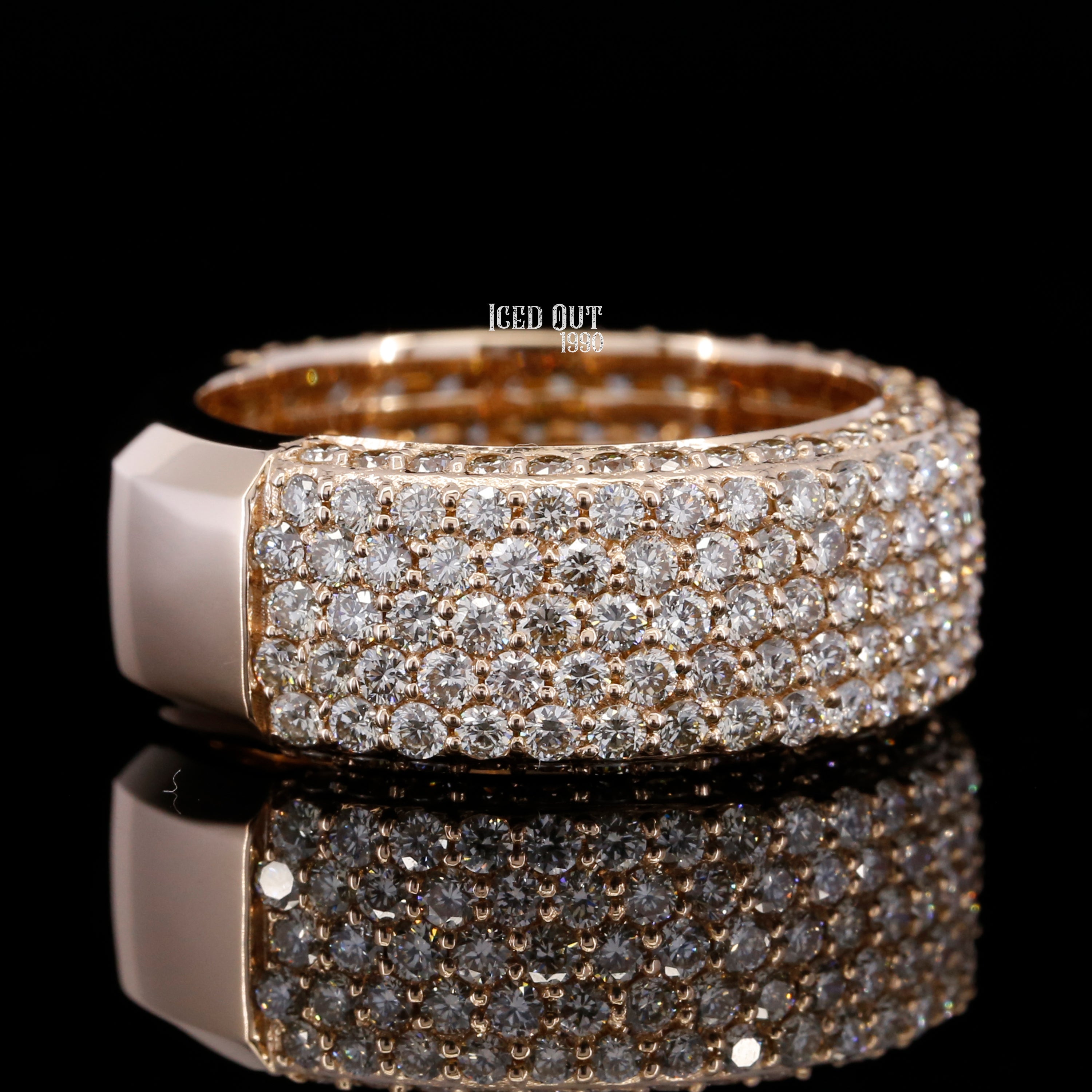 4 Carat Moissanite Pave Men's Band