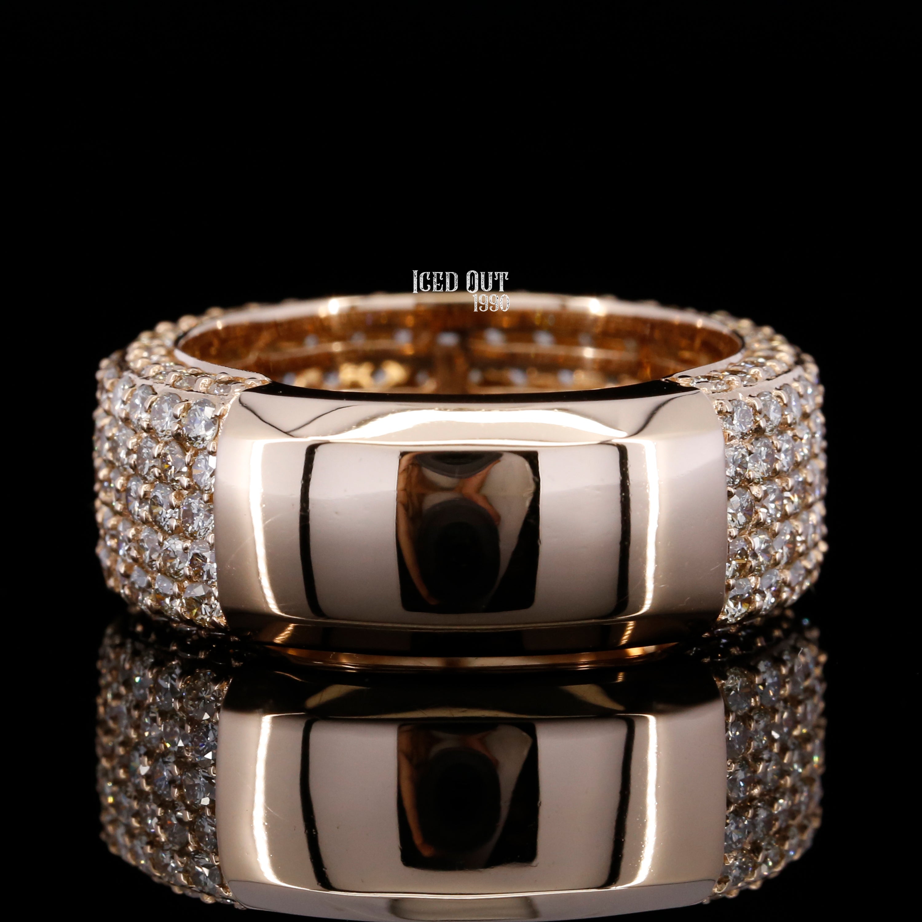 4 Carat Moissanite Pave Men's Band