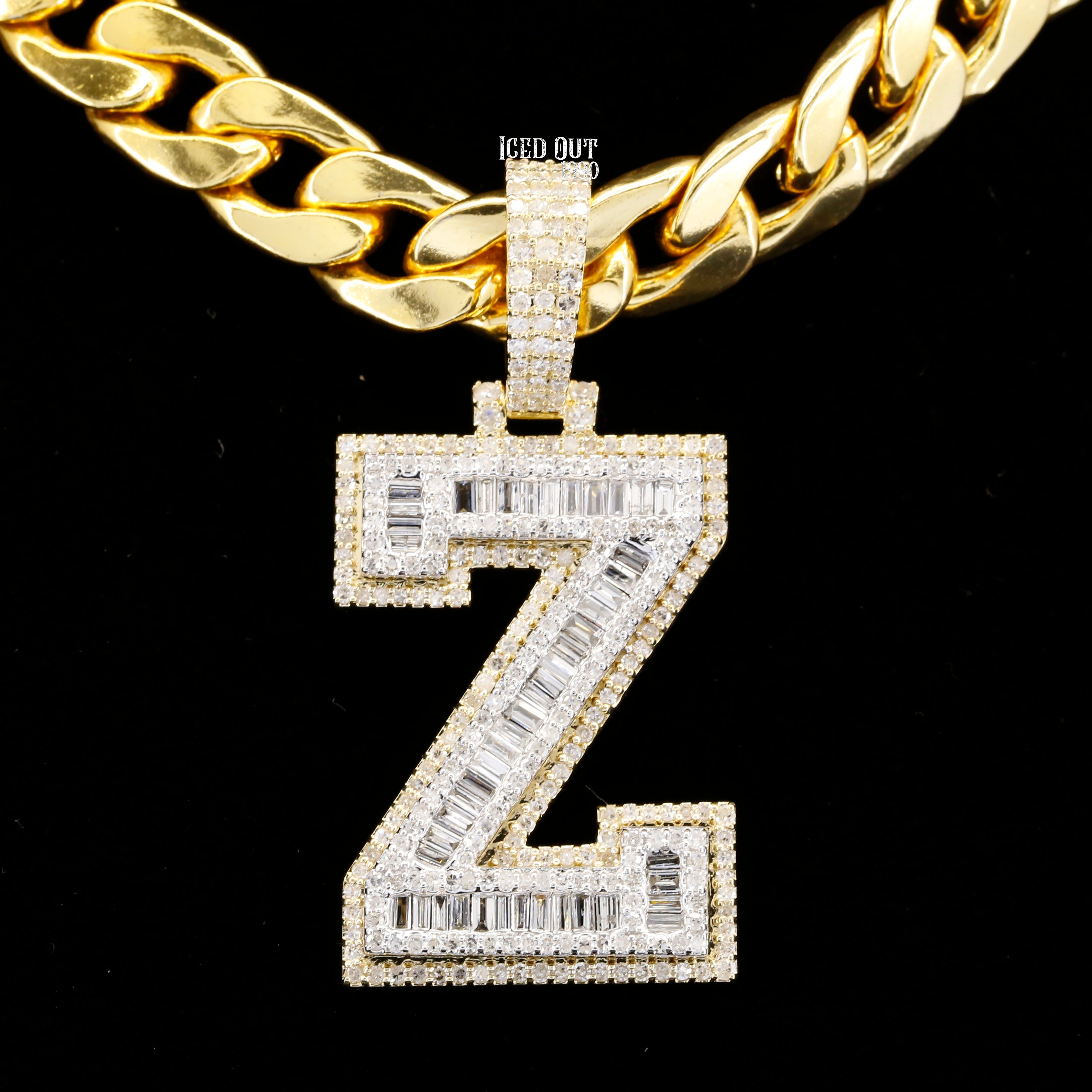 Iced Out Z Initial Pendant